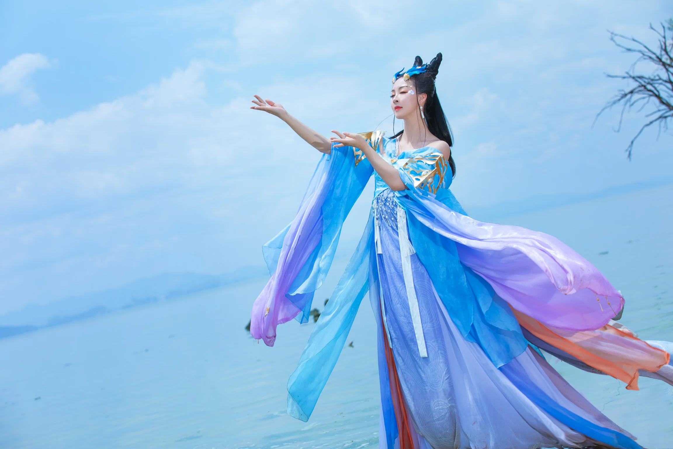 【COS写真正片/瑶音】天涯明月刀·画龙致雨