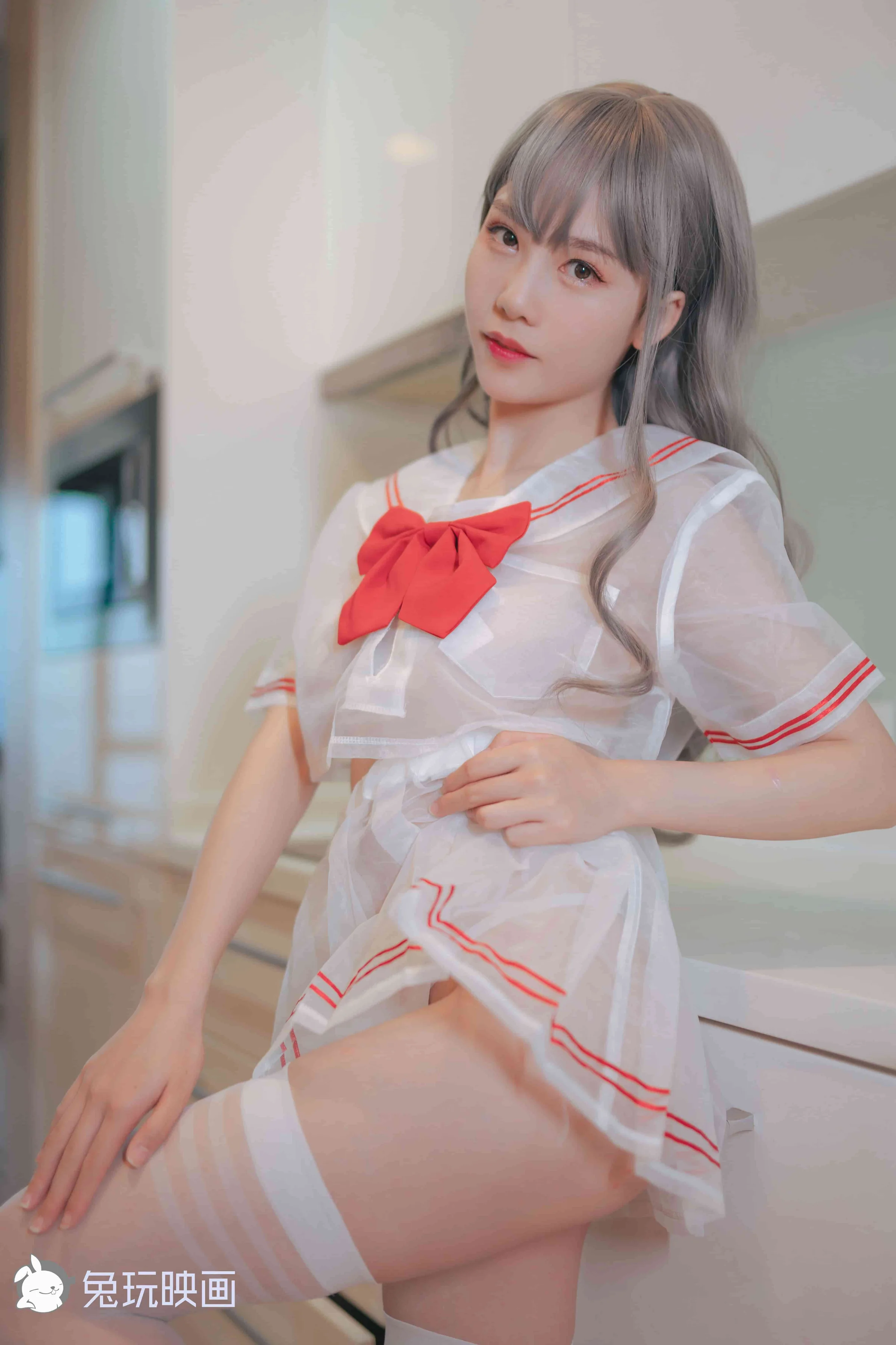 抖娘-利世穿制服的小姐姐 – 兔玩映画[42P]｜高清图片集