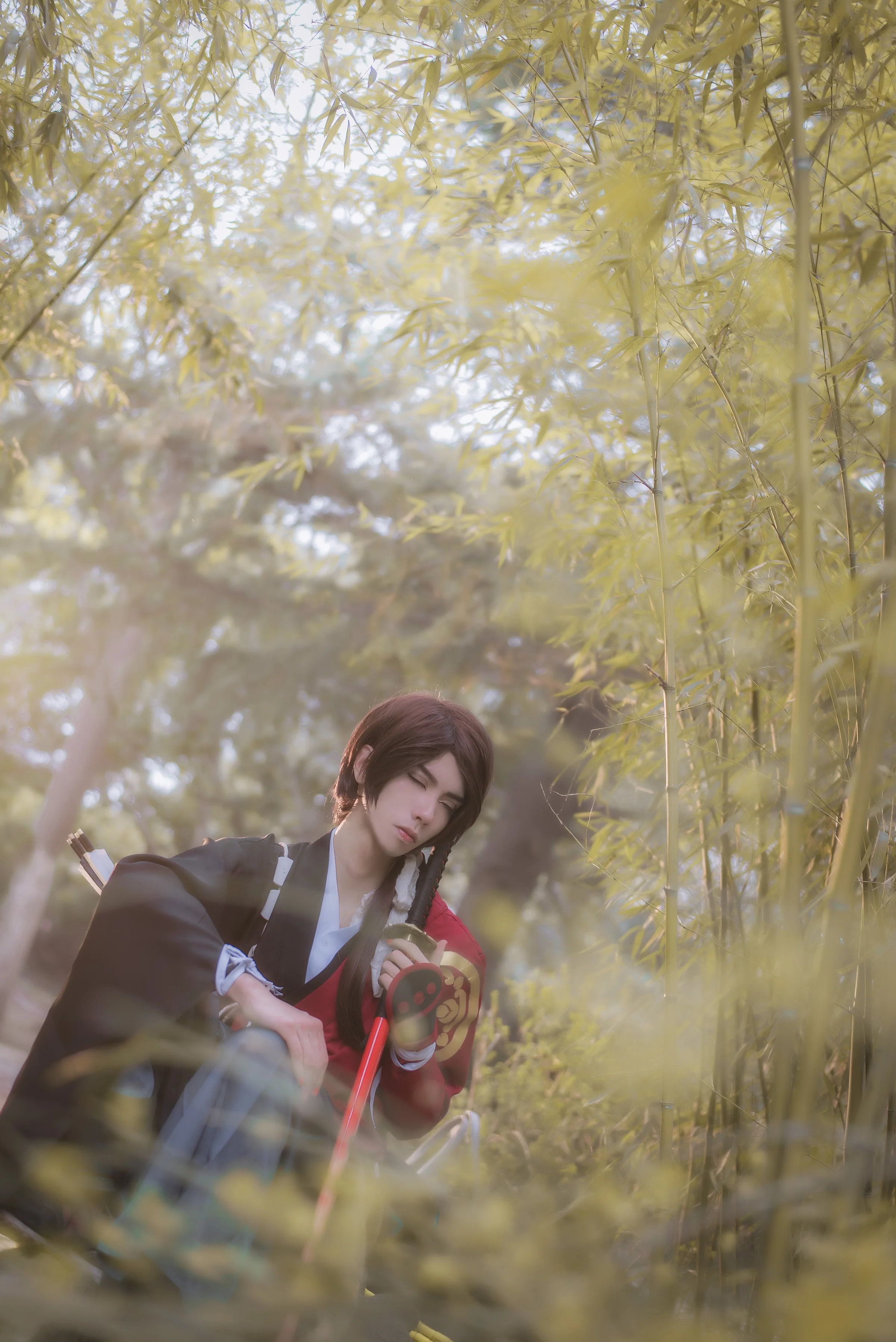 刀剑乱舞加州清光COS写真，果然樱花和武士刀也是一种浪漫~