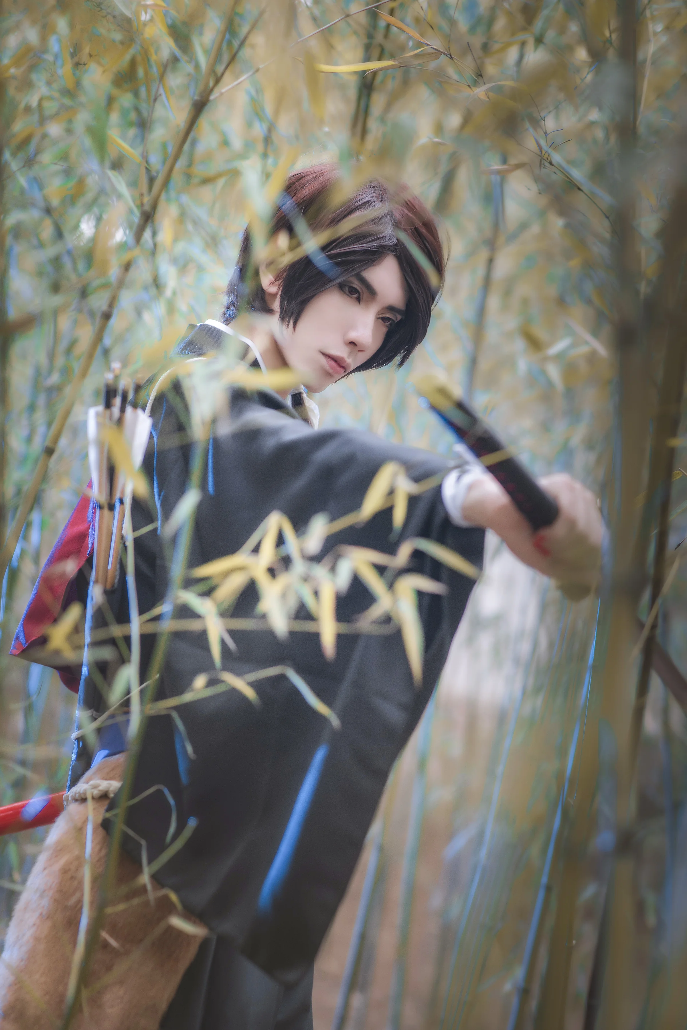 刀剑乱舞加州清光COS写真，果然樱花和武士刀也是一种浪漫~