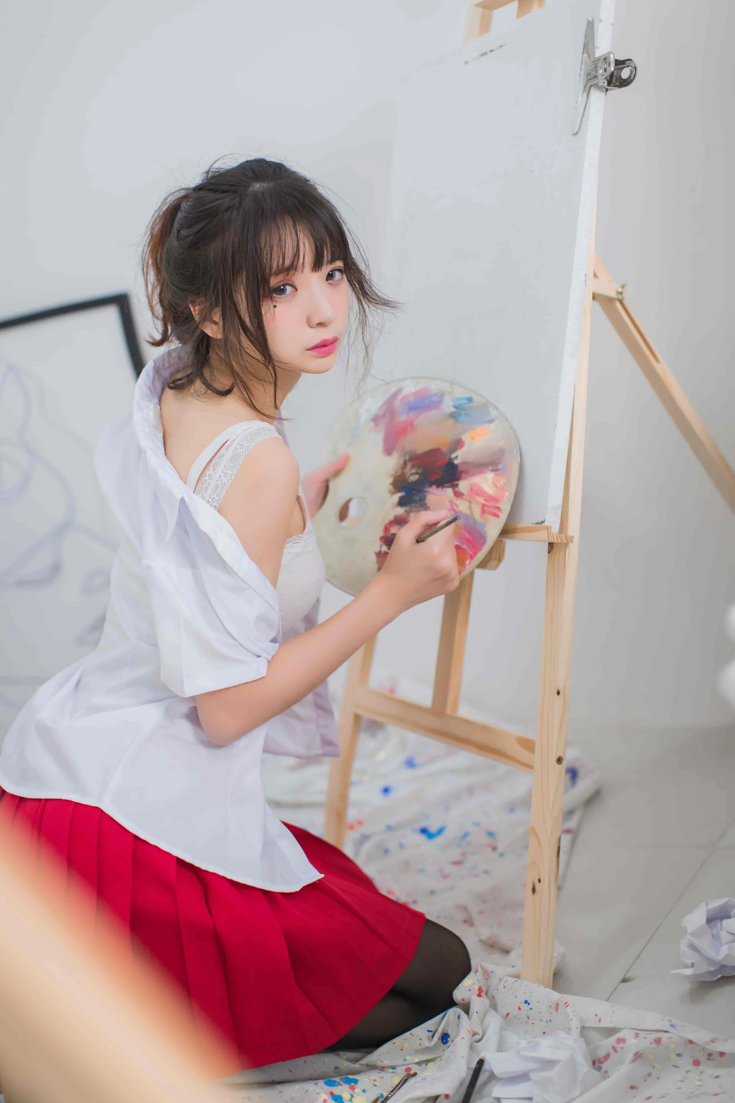疯猫ss-画室jk[23P-172M]｜高清图片集
