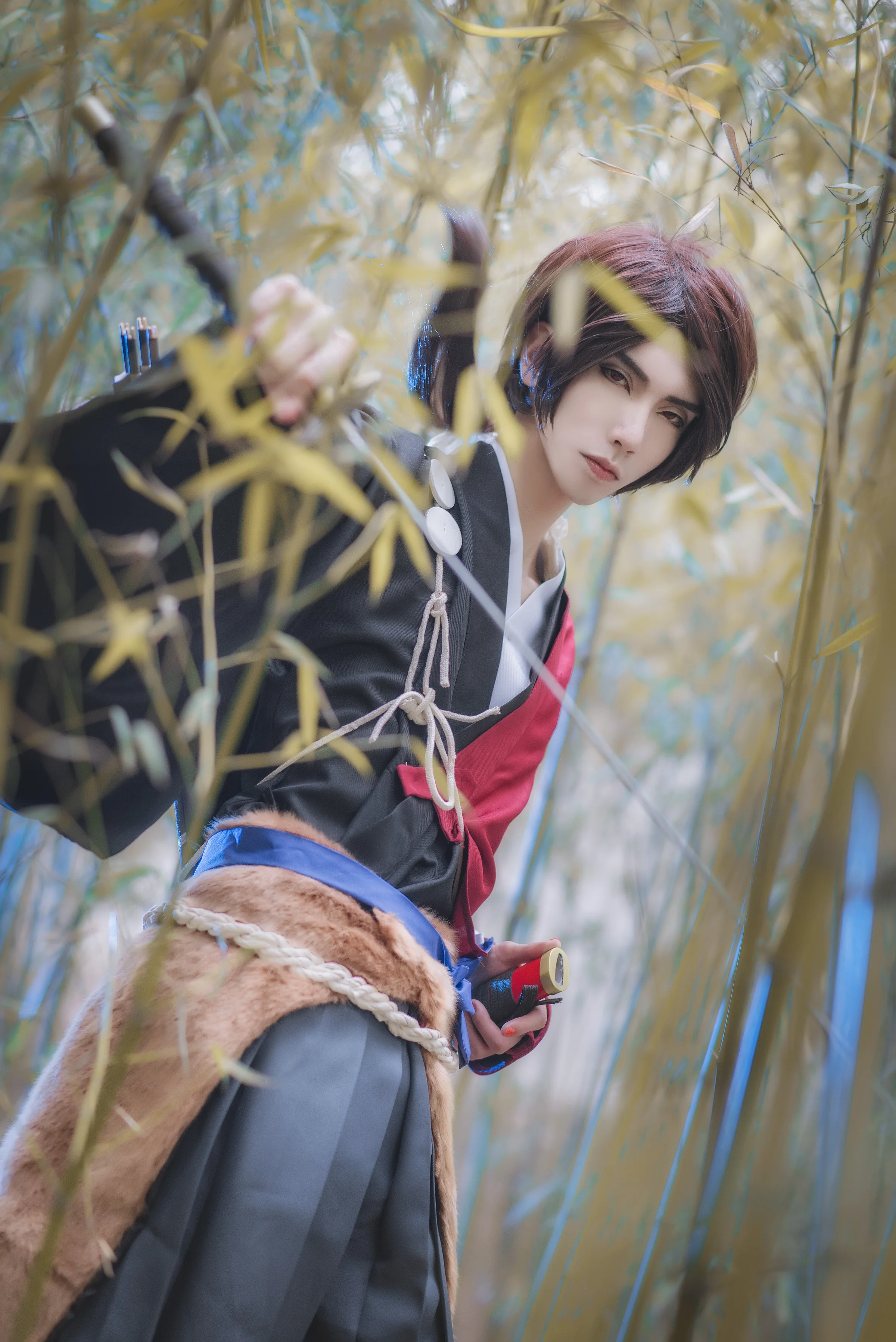 刀剑乱舞加州清光COS写真，果然樱花和武士刀也是一种浪漫~