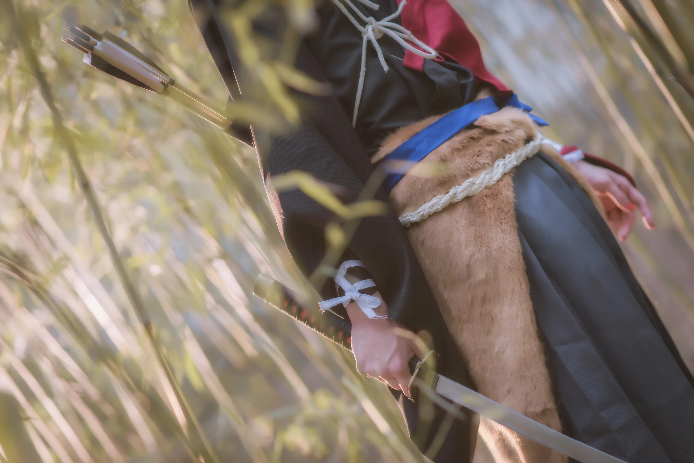 刀剑乱舞加州清光COS写真，果然樱花和武士刀也是一种浪漫~