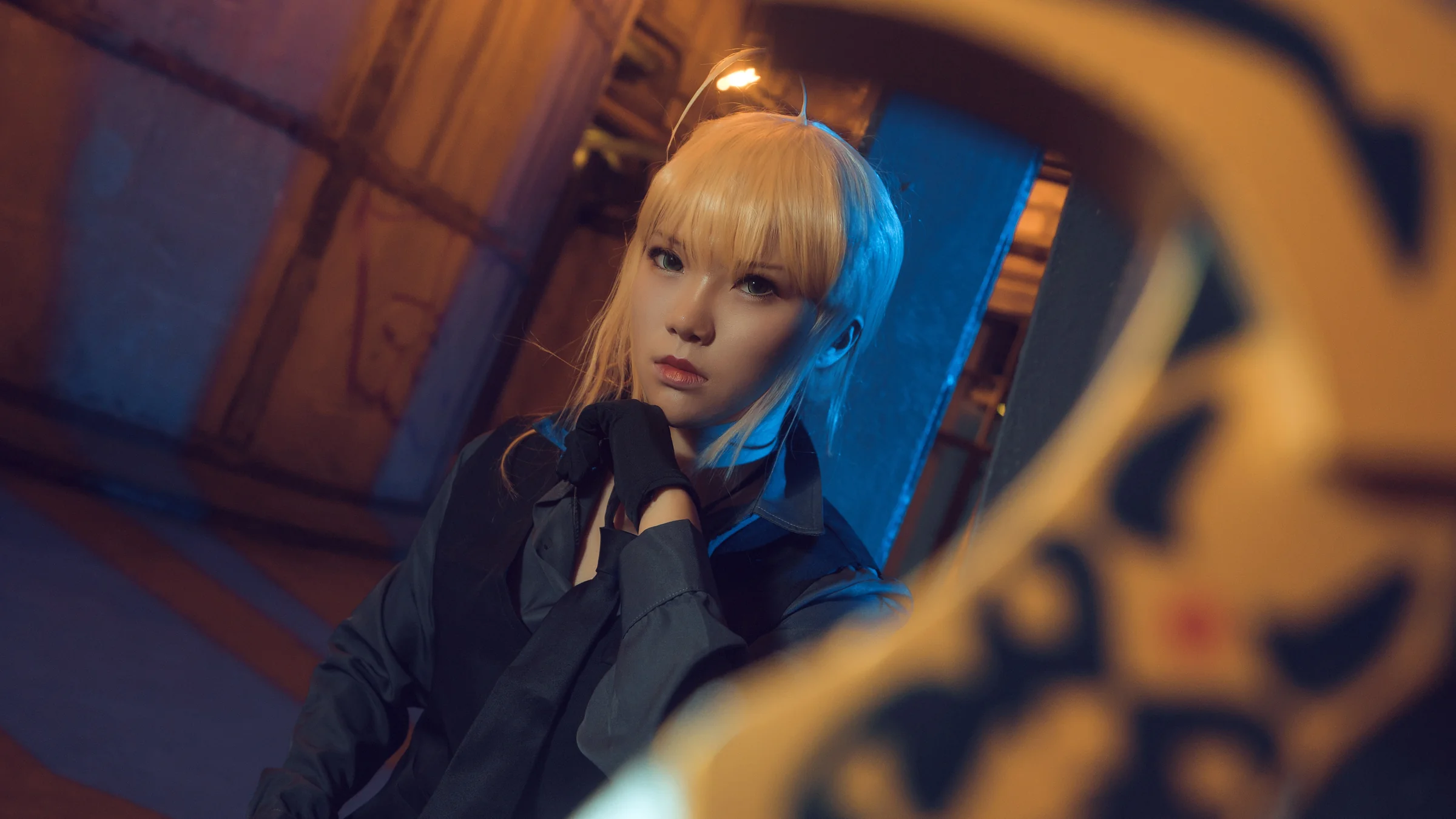 Fate/Zero——黑西装saber COS写真