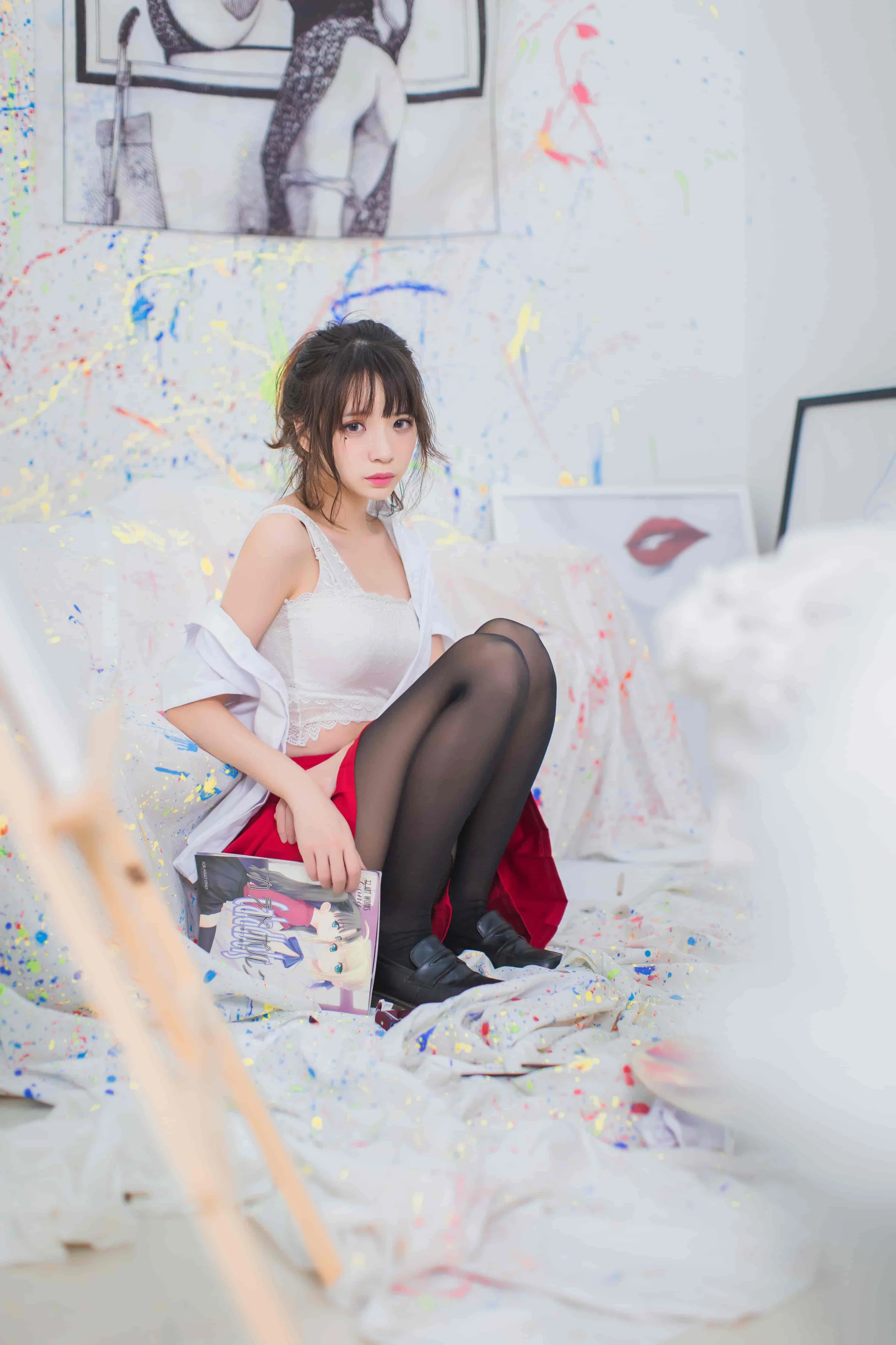 疯猫ss-画室jk[23P-172M]｜高清图片集