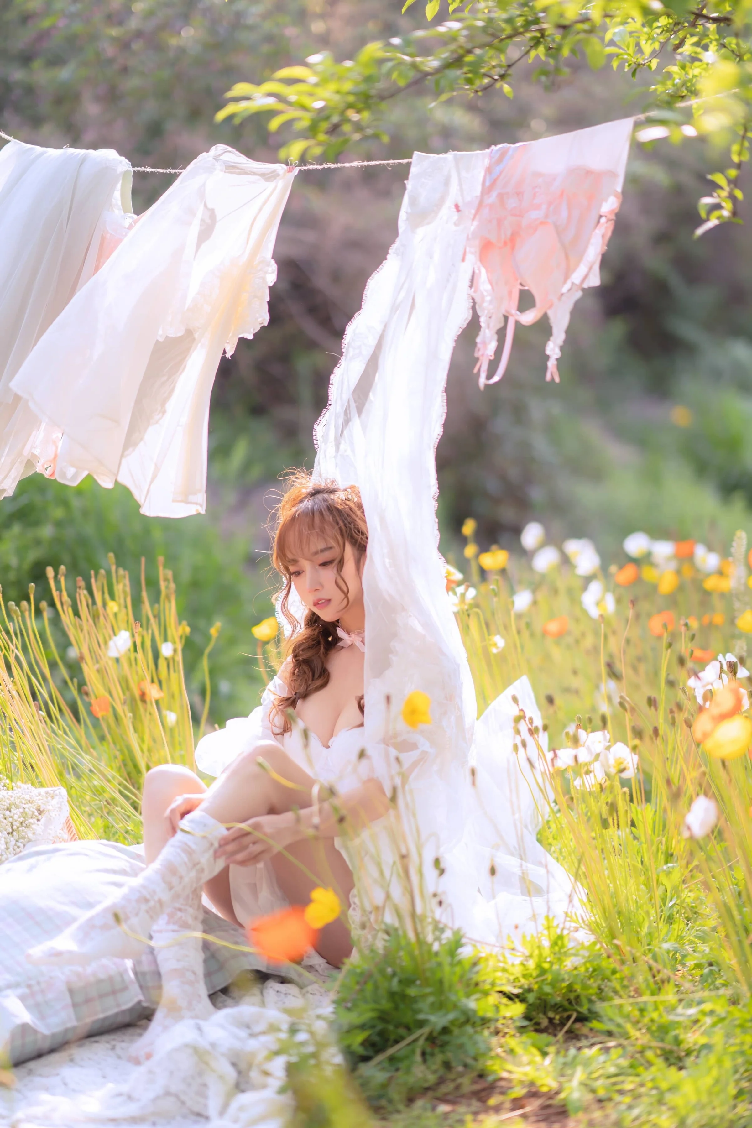 过期米线线喵 夏日限定 晒衣服 [41P]｜高清图片集