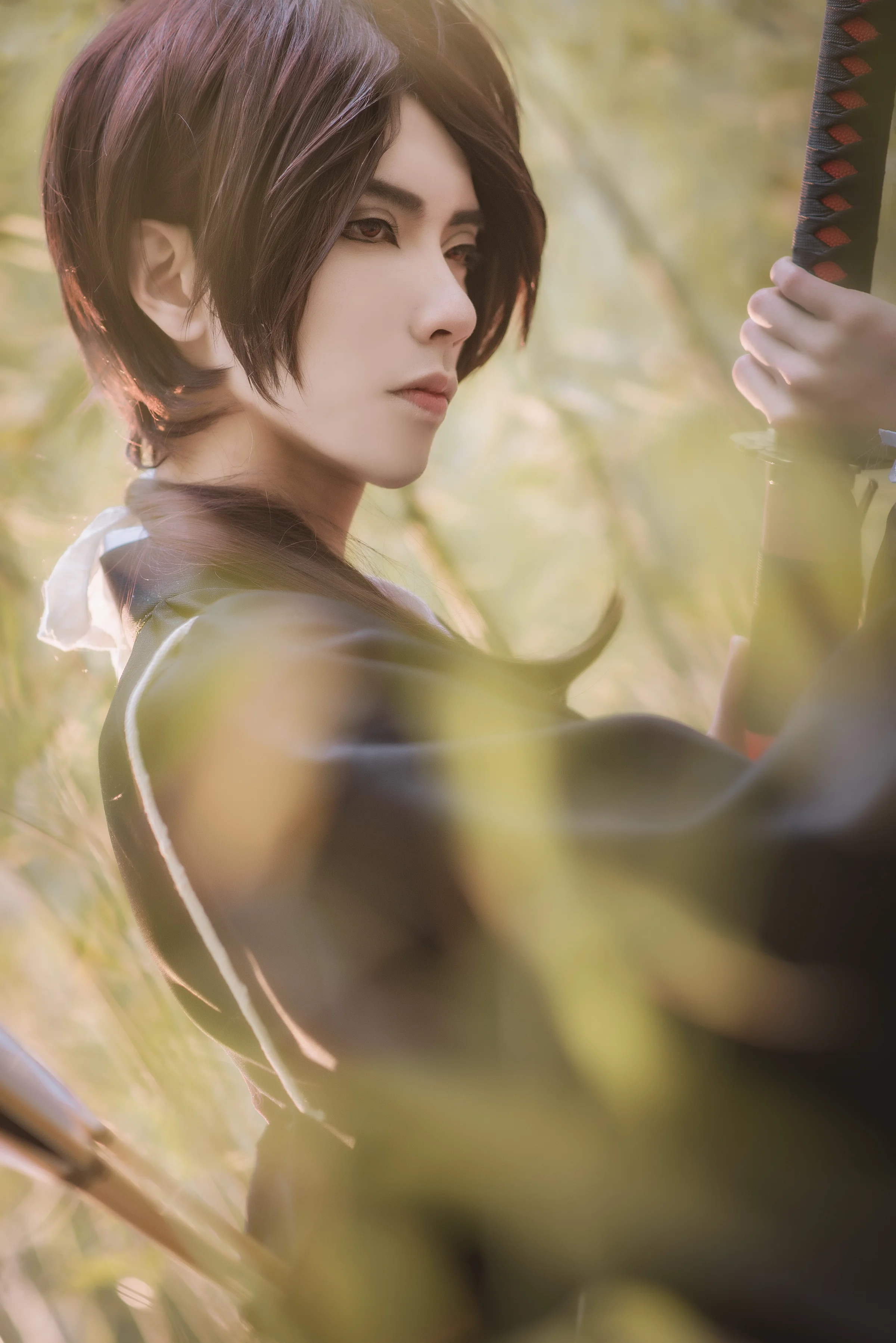 刀剑乱舞加州清光COS写真，果然樱花和武士刀也是一种浪漫~
