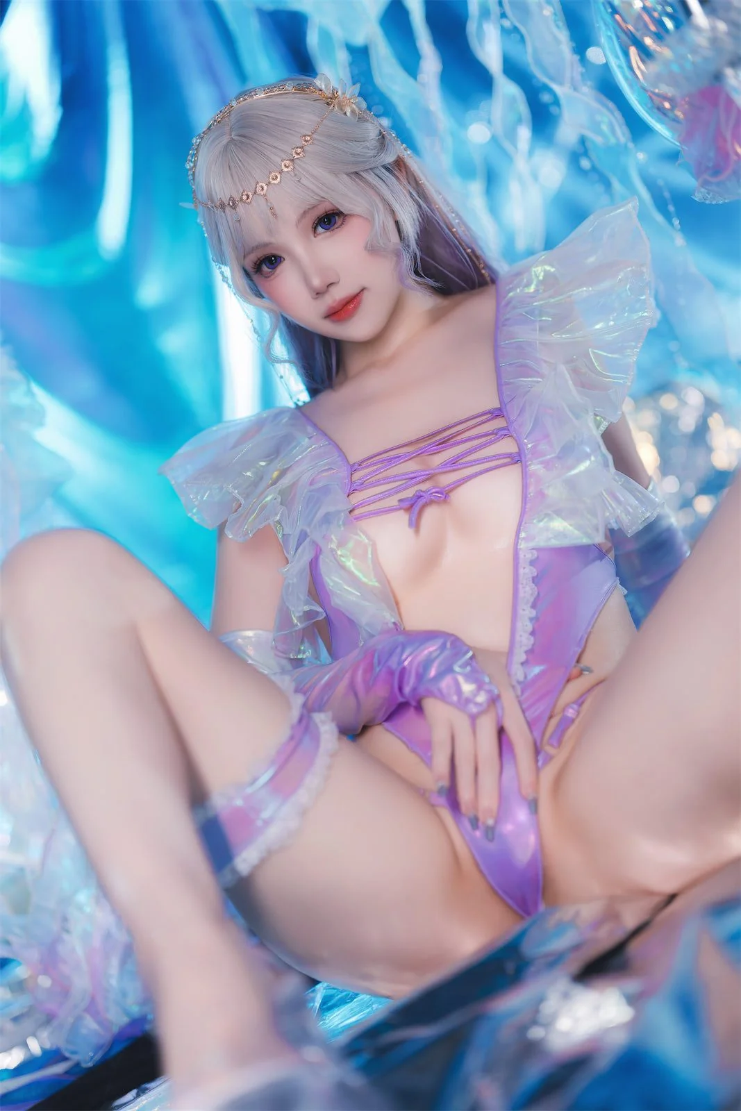 雪晴Astra – 水母镭射泳衣｜高清图片集