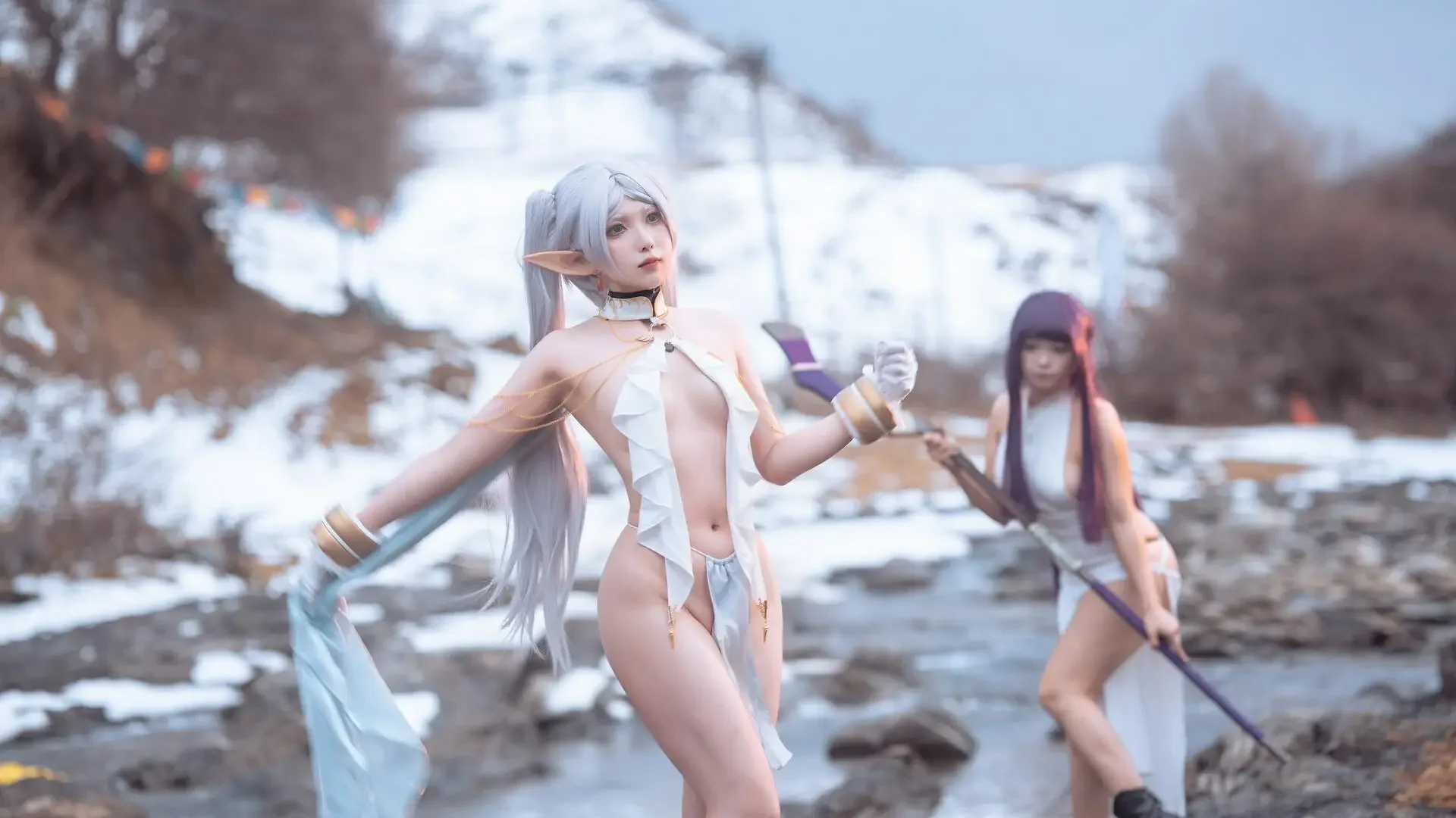 小和甜酒&橙风千雅 – 雪山 菲伦&芙莉莲｜高清图片集