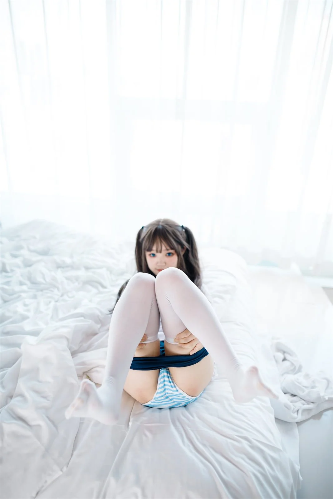 神沢永莉 半双马尾体操服大腿袜｜高清图片集