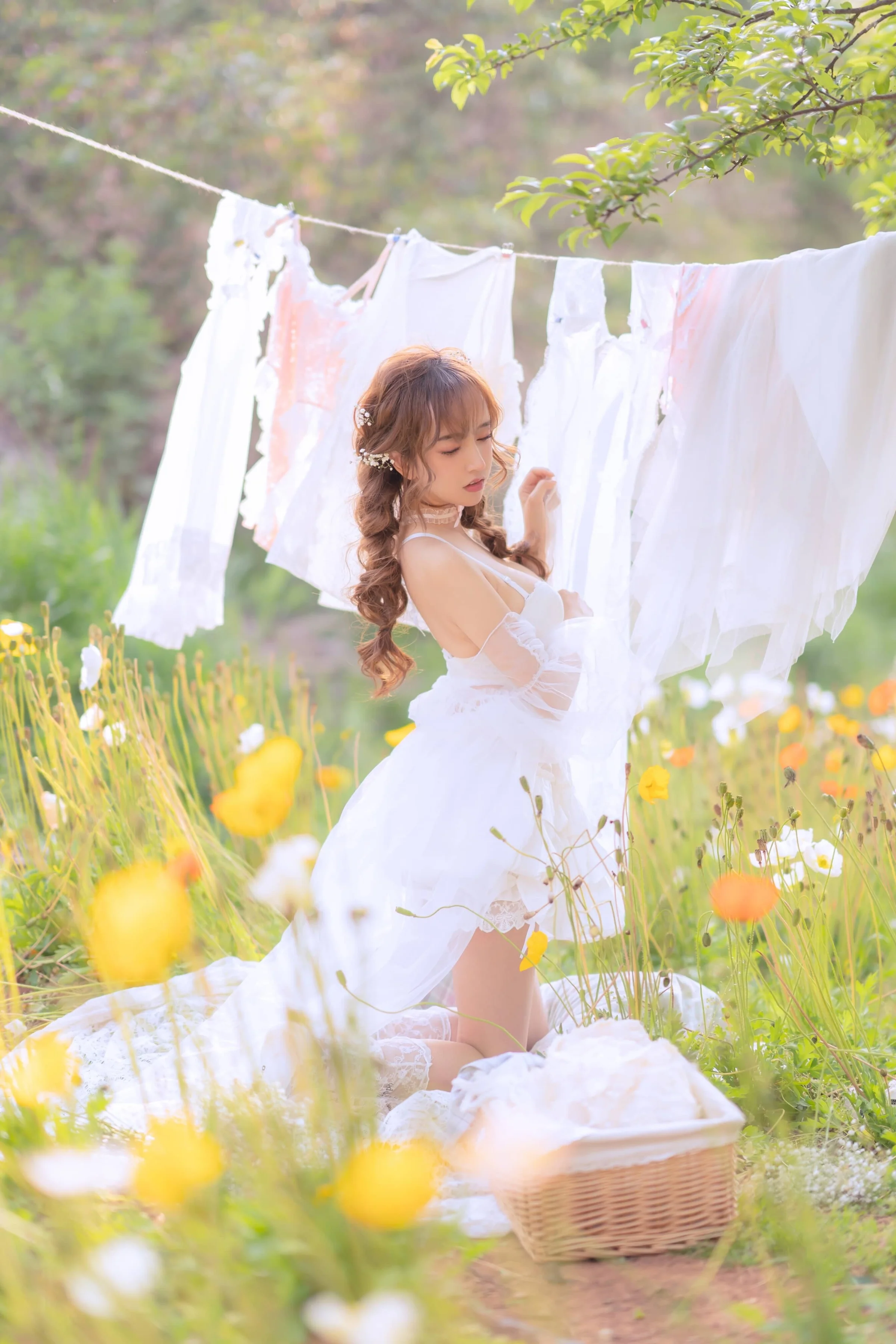 过期米线线喵 夏日限定 晒衣服 [41P]｜高清图片集