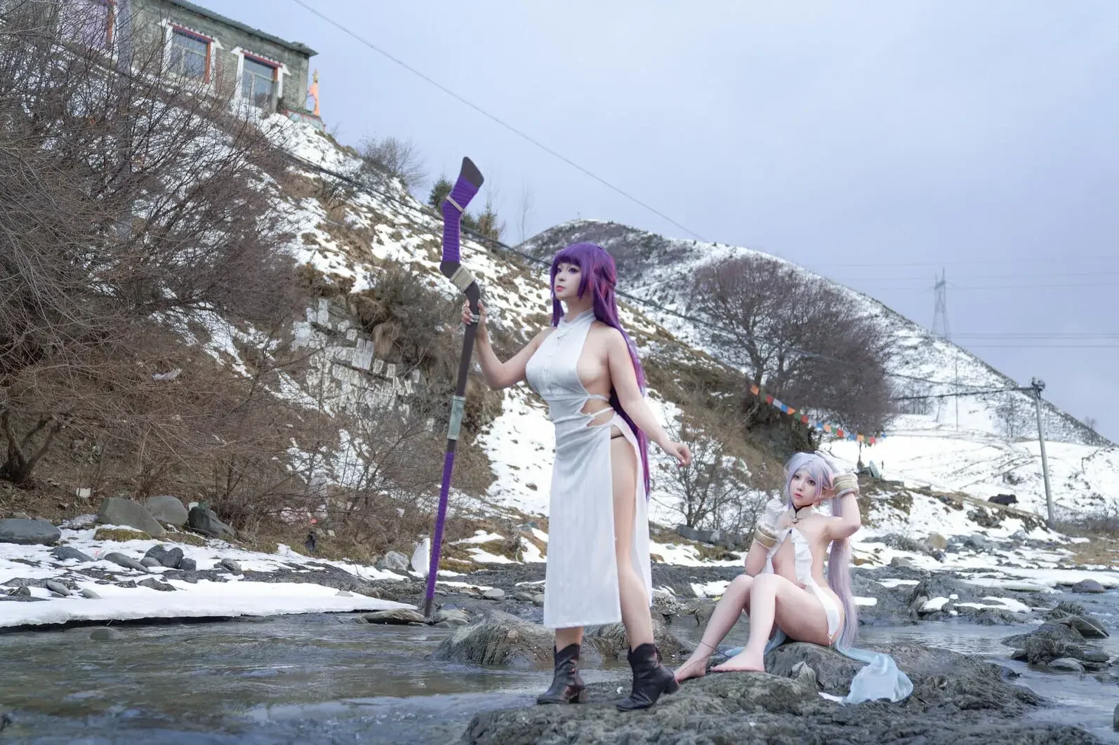 小和甜酒&橙风千雅 – 雪山 菲伦&芙莉莲｜高清图片集