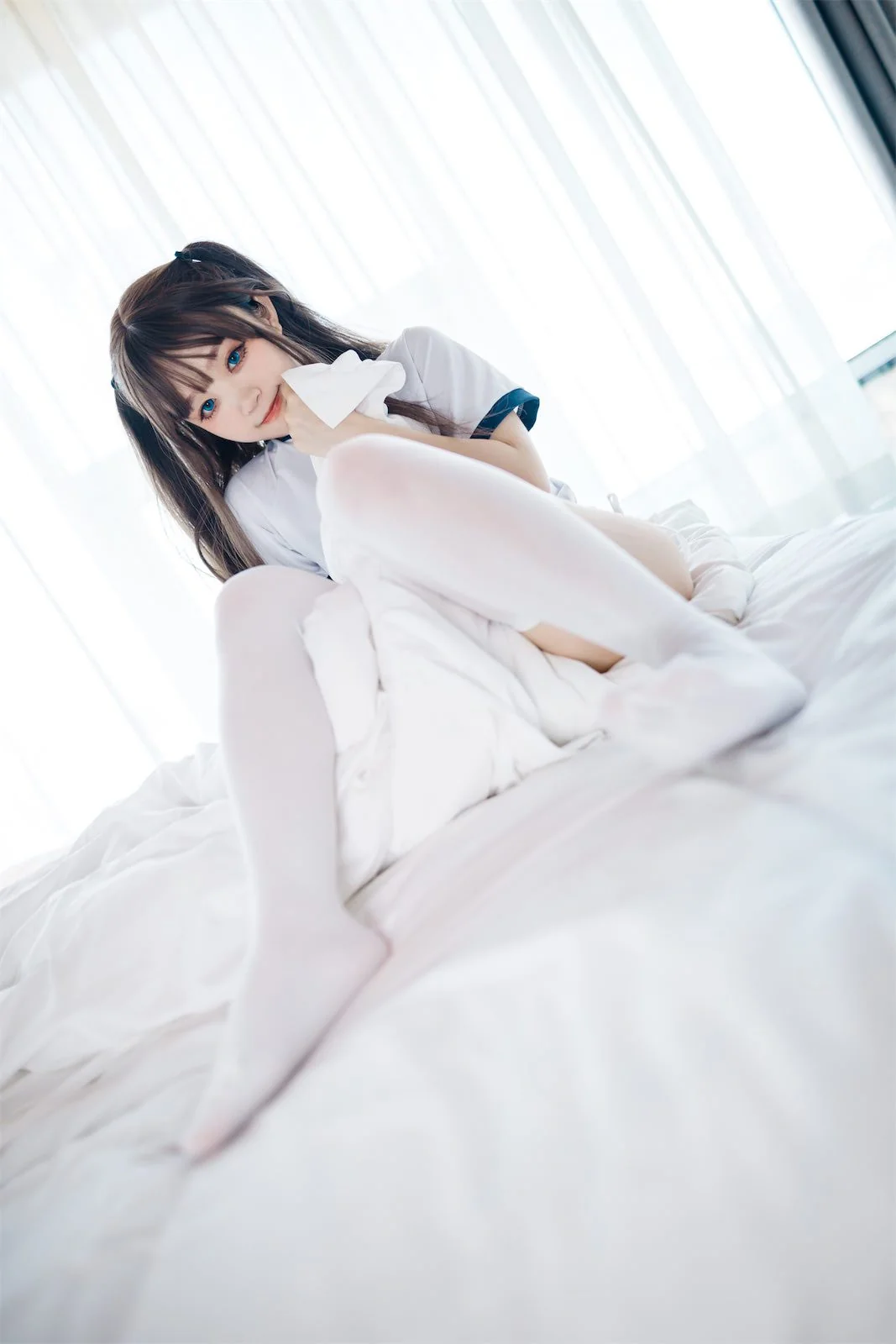 神沢永莉 半双马尾体操服大腿袜｜高清图片集