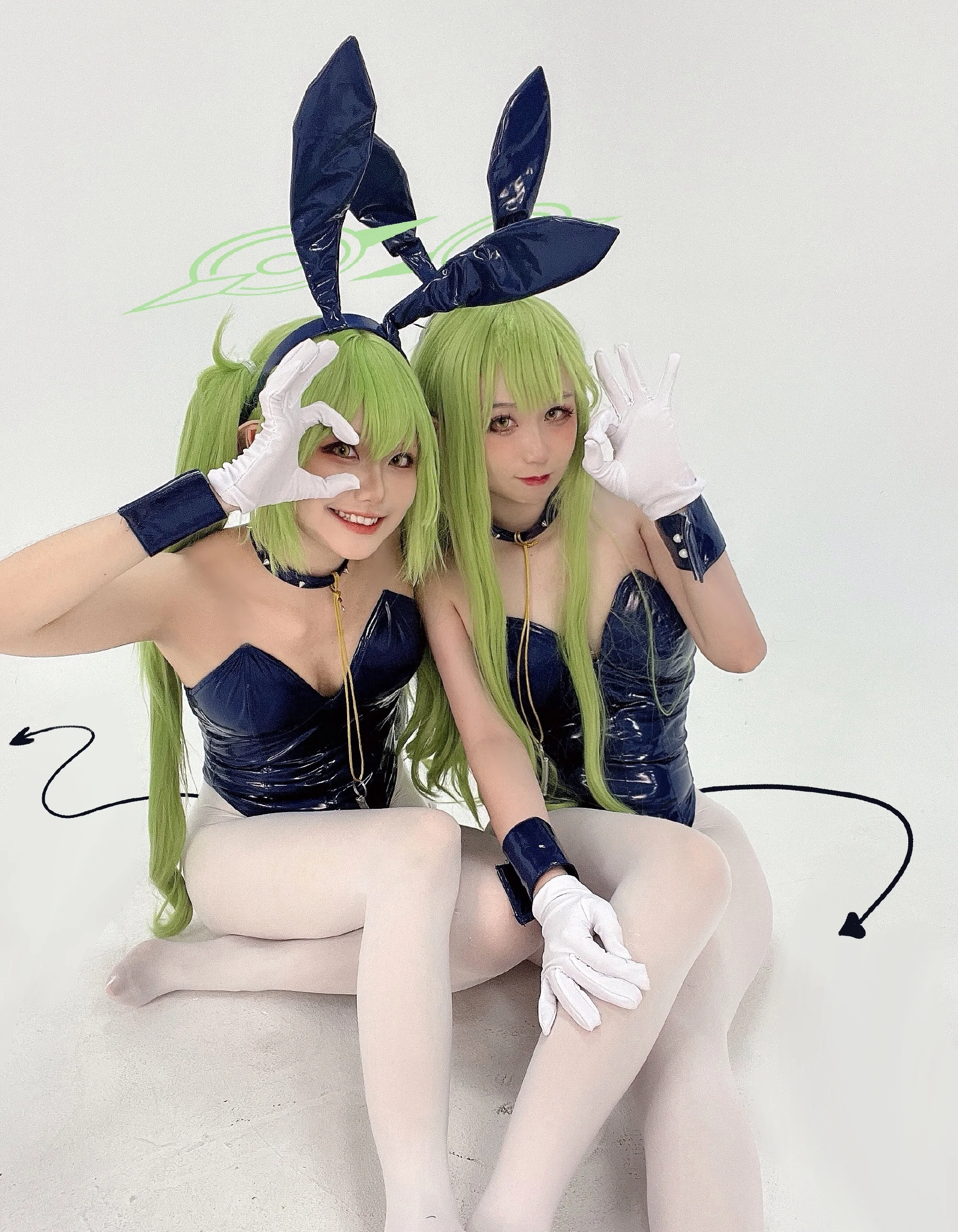 《蔚蓝档案》铁道双子兔兔COS写真