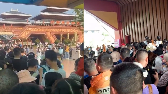 湖北荆州某景区人太多游客大喊退票，景区证实：已安排全额退票！｜高清图片集