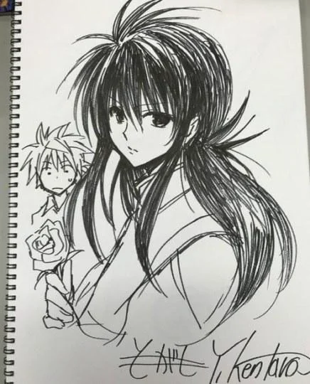 《出包王女》矢吹老湿活动现场作画｜高清图片集