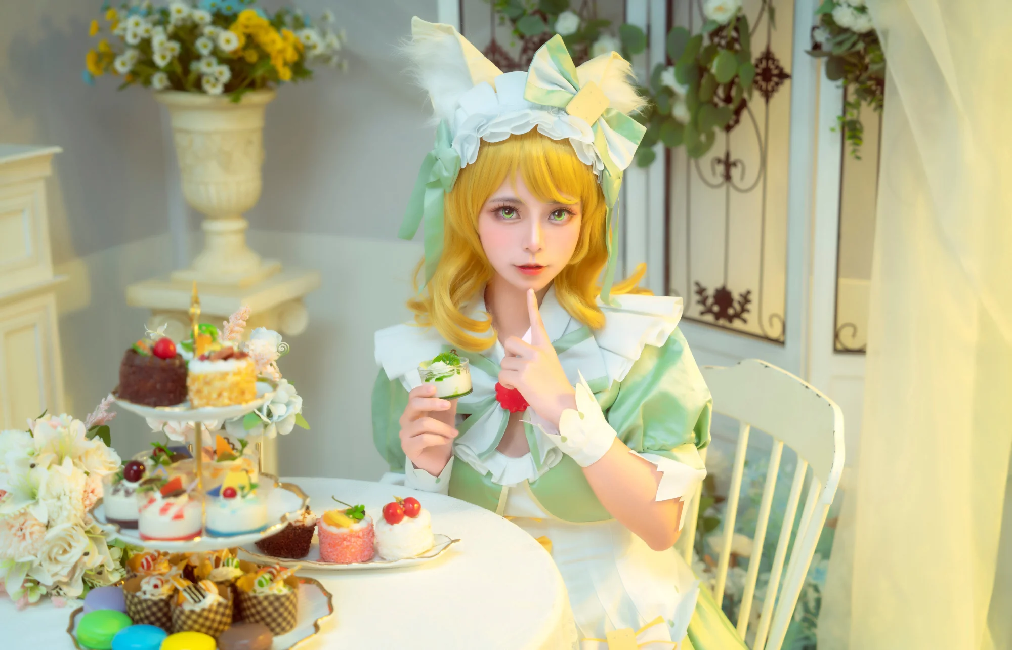 《王者荣耀》妲己 抹茶甜心COS写真