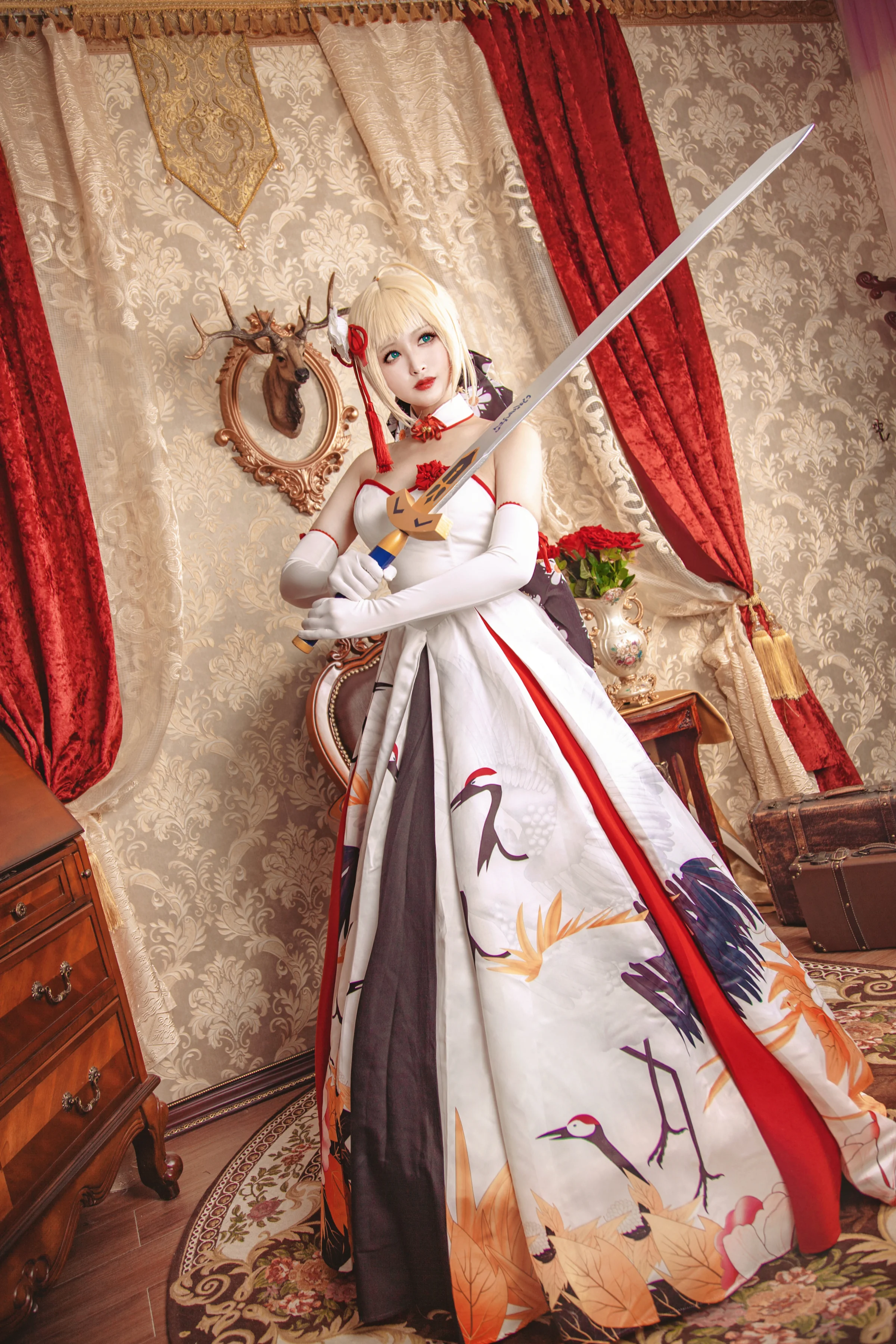 saber 仙鹤礼服 COS写真 文艺复兴 屯图新发~