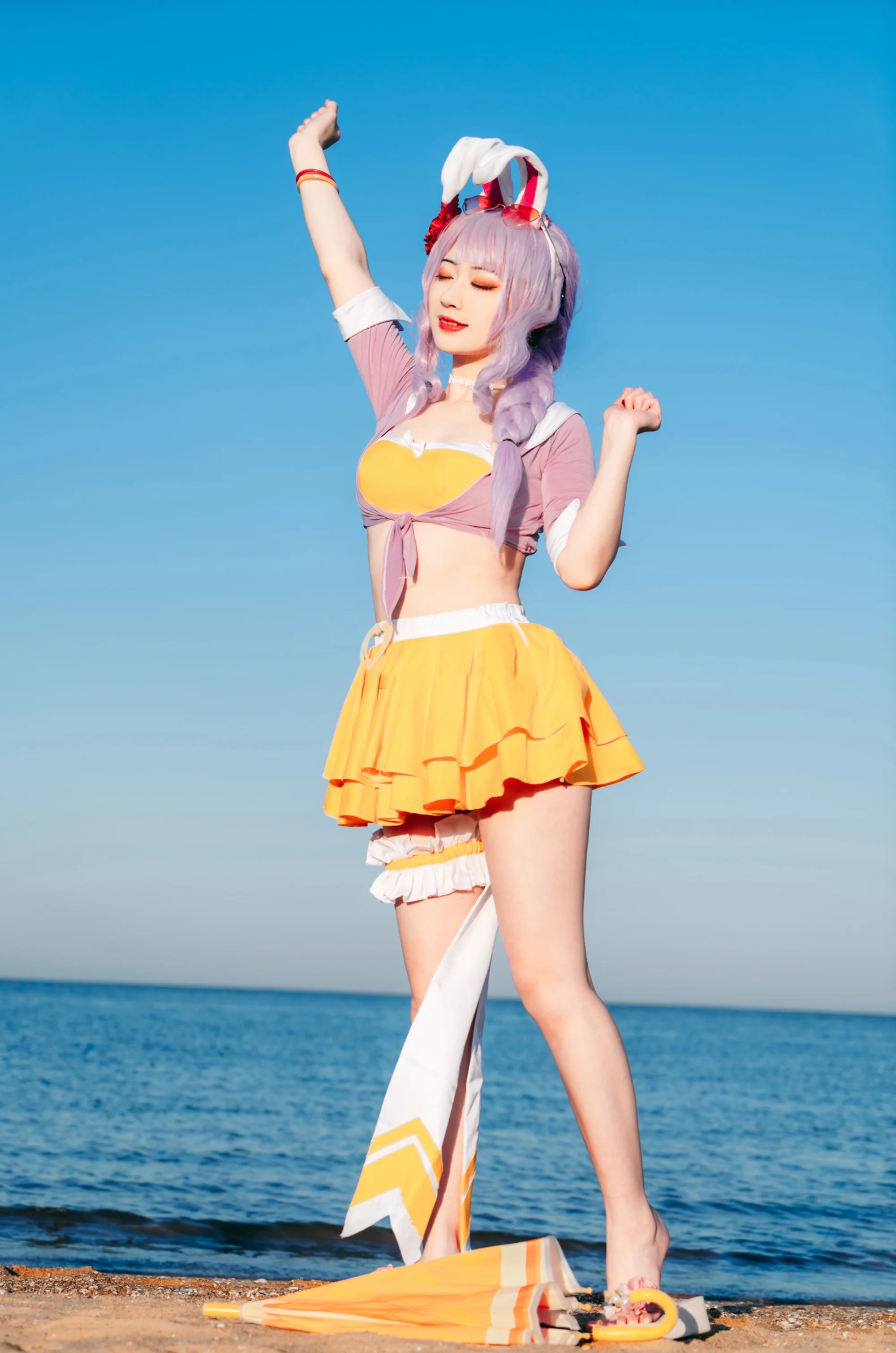 《王者荣耀》公孙离蜜橘之夏COS写真
