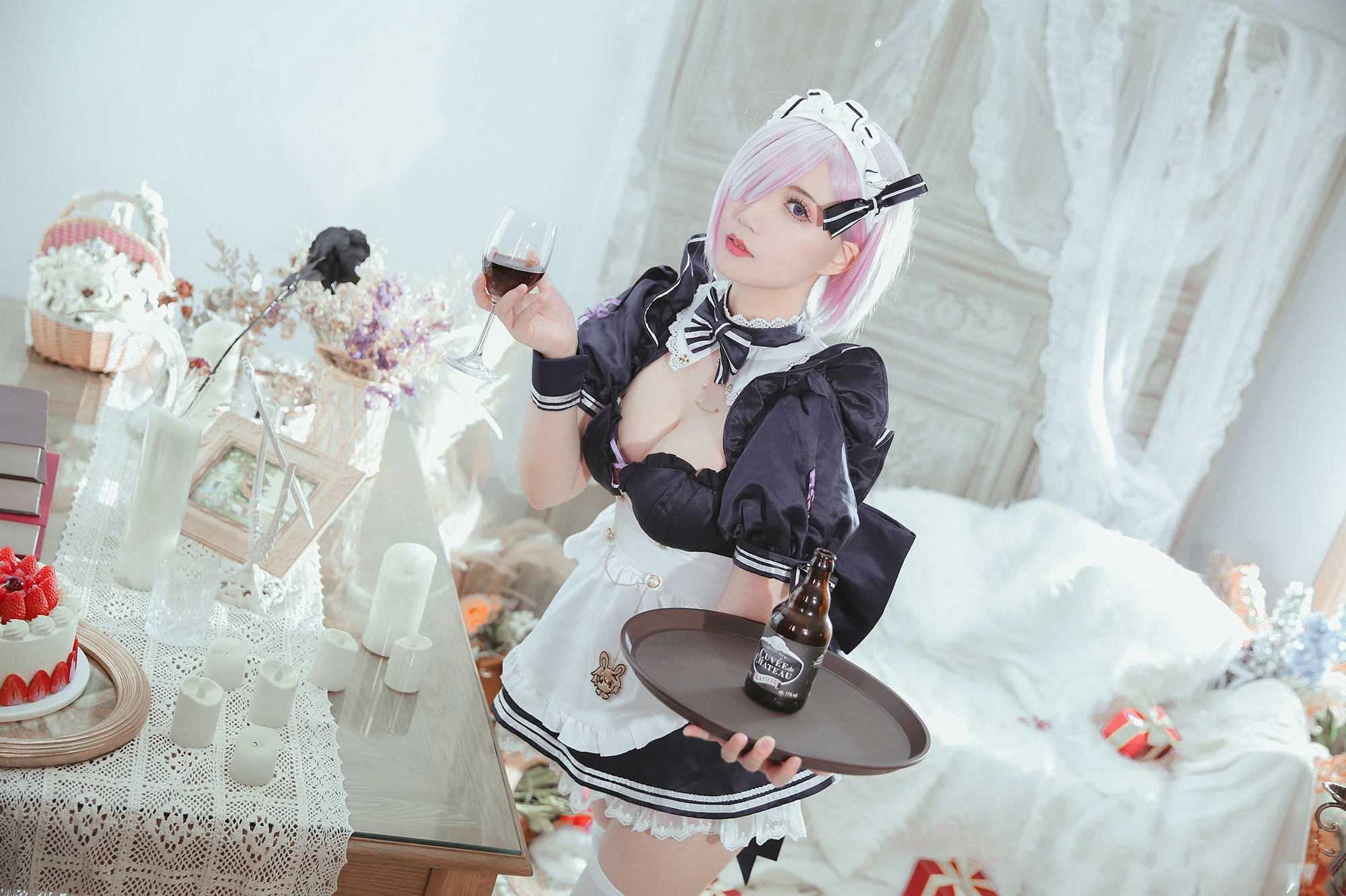 《FGO》玛修 女仆COS写真