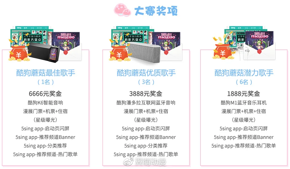 酷狗蘑菇动漫音乐翻唱大赛史上超强参赛阵容诞生｜高清图片集