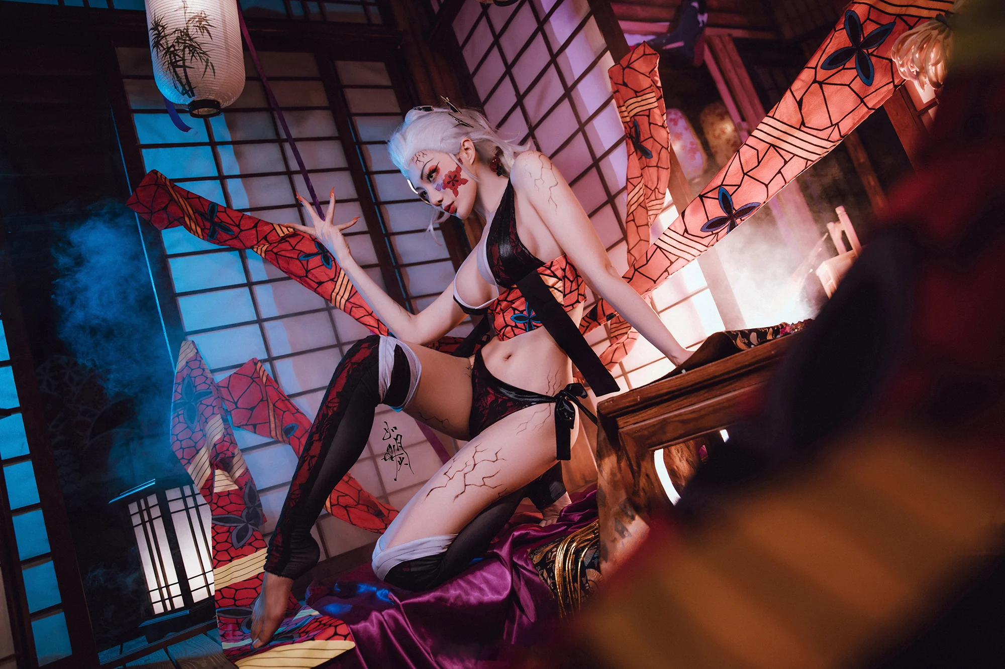 《鬼灭之刃》上弦之陆·堕姬COS写真