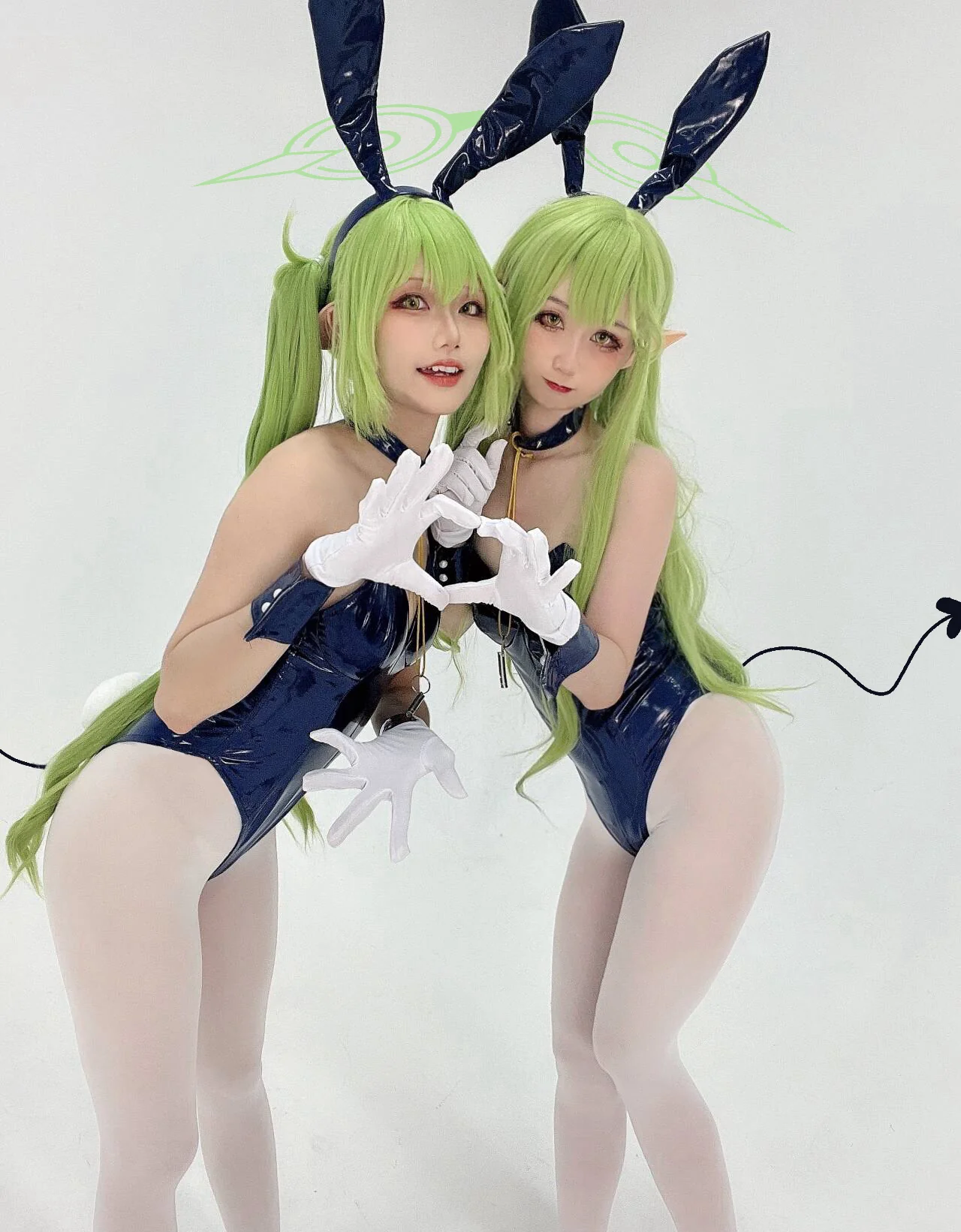 《蔚蓝档案》铁道双子兔兔COS写真