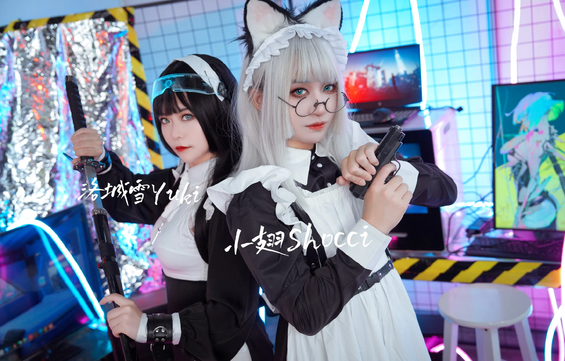 《赛博朋克2077》修女x女仆COS写真