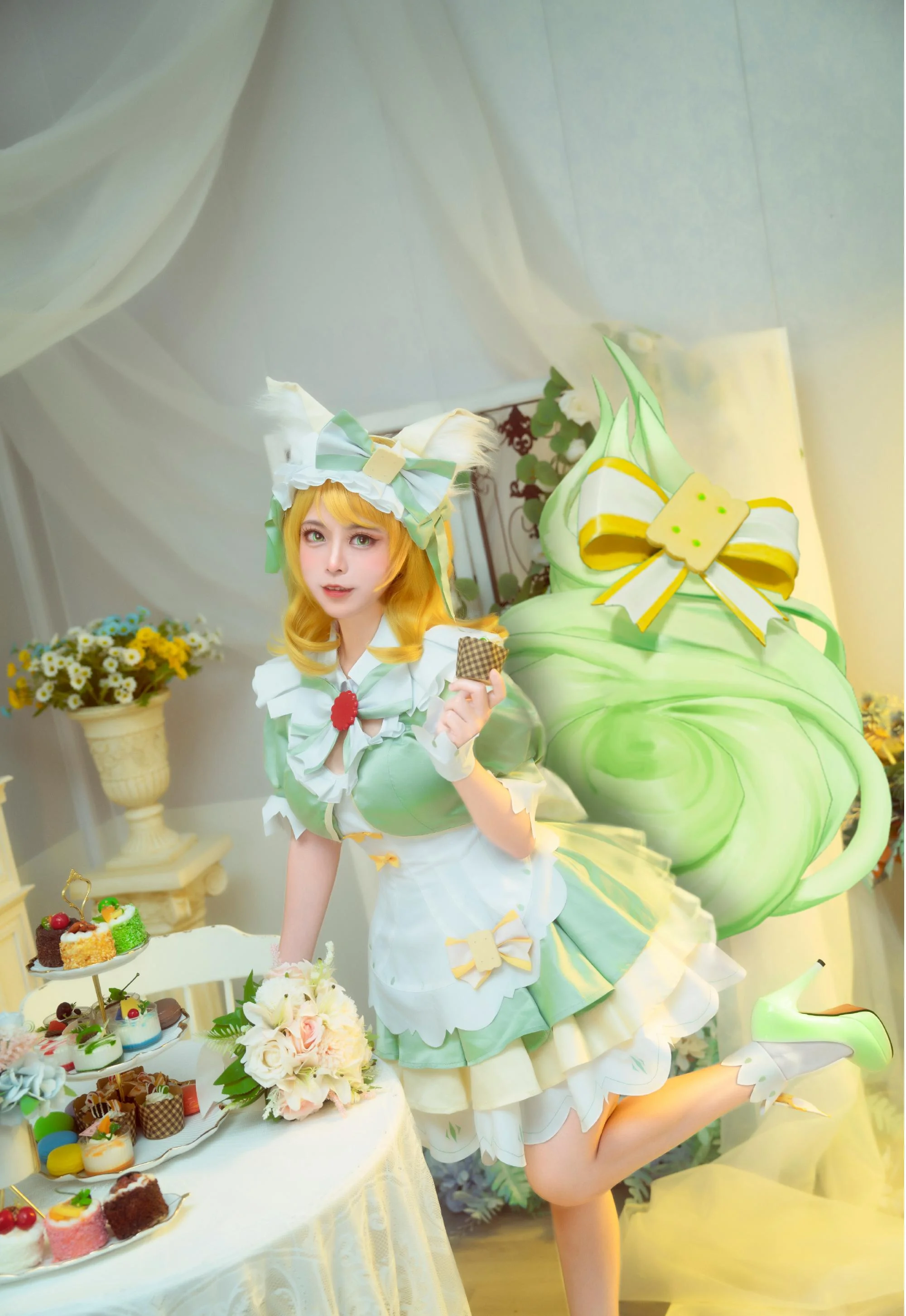 《王者荣耀》妲己 抹茶甜心COS写真