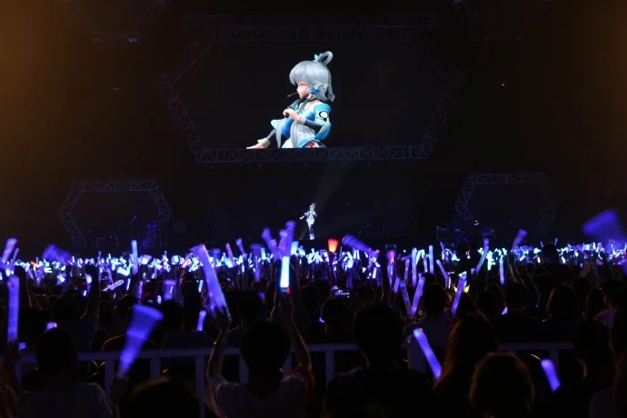 打破二次元壁垒 高科技打造跨次元演唱会 洛天依等Vsinger虚拟歌手首度唱响奔驰文化中心｜高清图片集