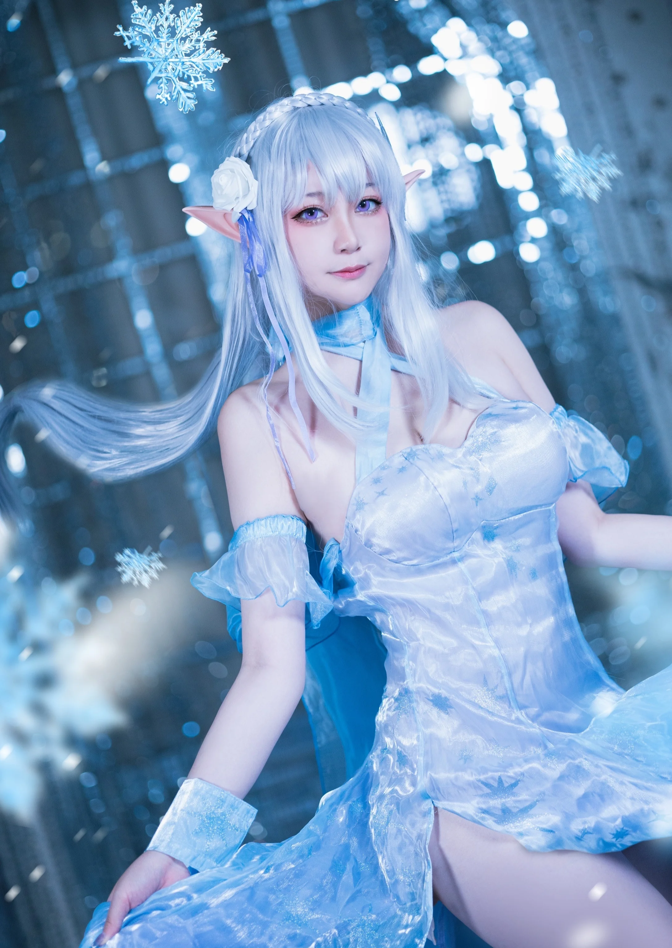 《从零开始的异世界生活》—爱蜜莉亚冰晶礼服COS写真