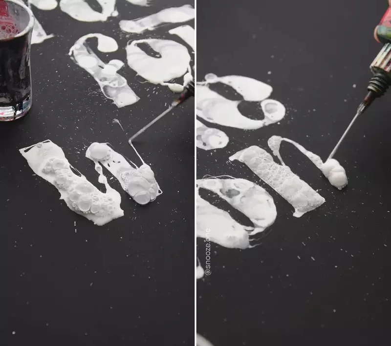 德國手寫字藝術家《Snooze One》的泡沫字體創作，創作過程讓人想不到完成品竟然如此漂亮｜高清图片集