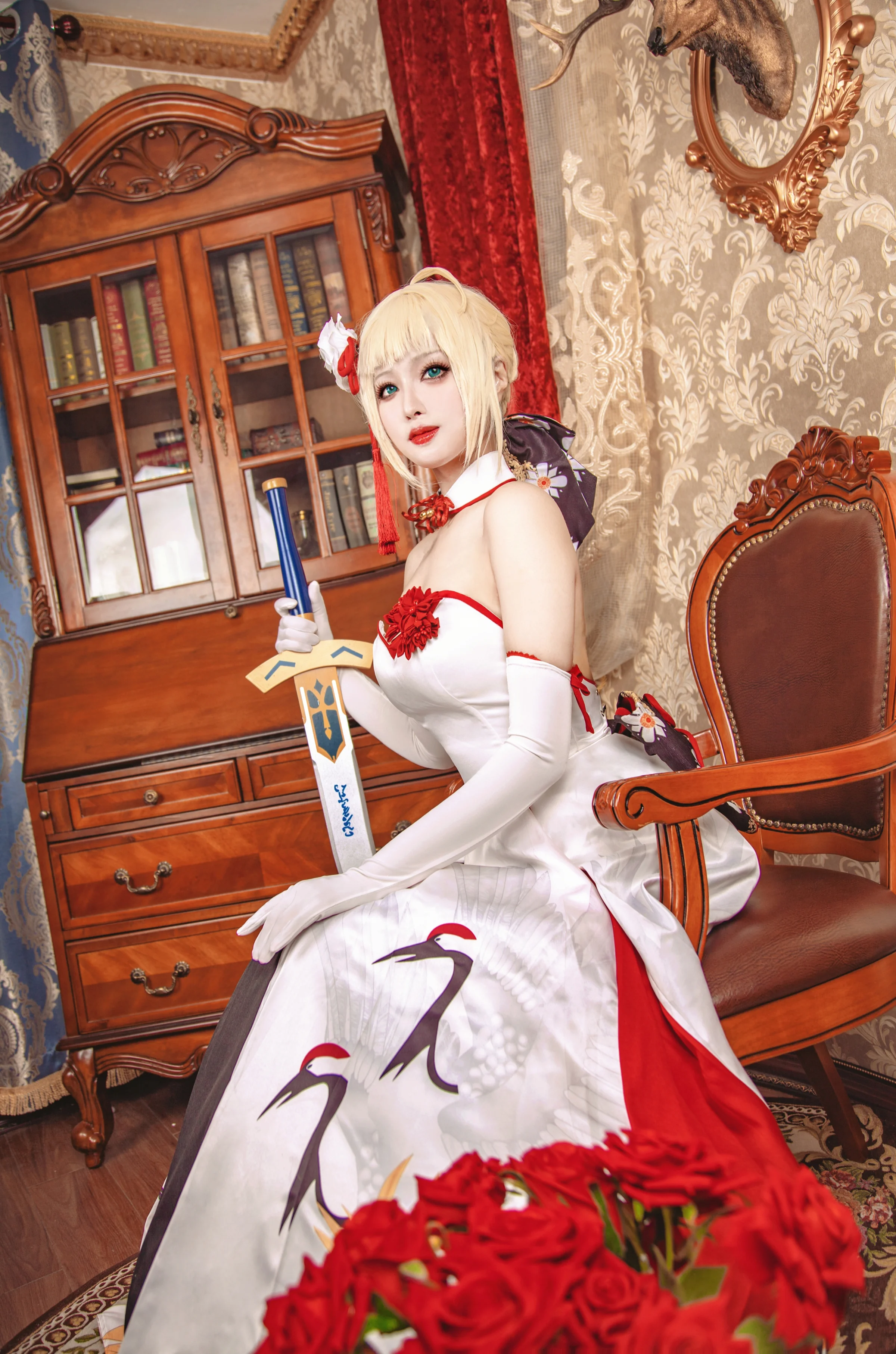 saber 仙鹤礼服 COS写真 文艺复兴 屯图新发~