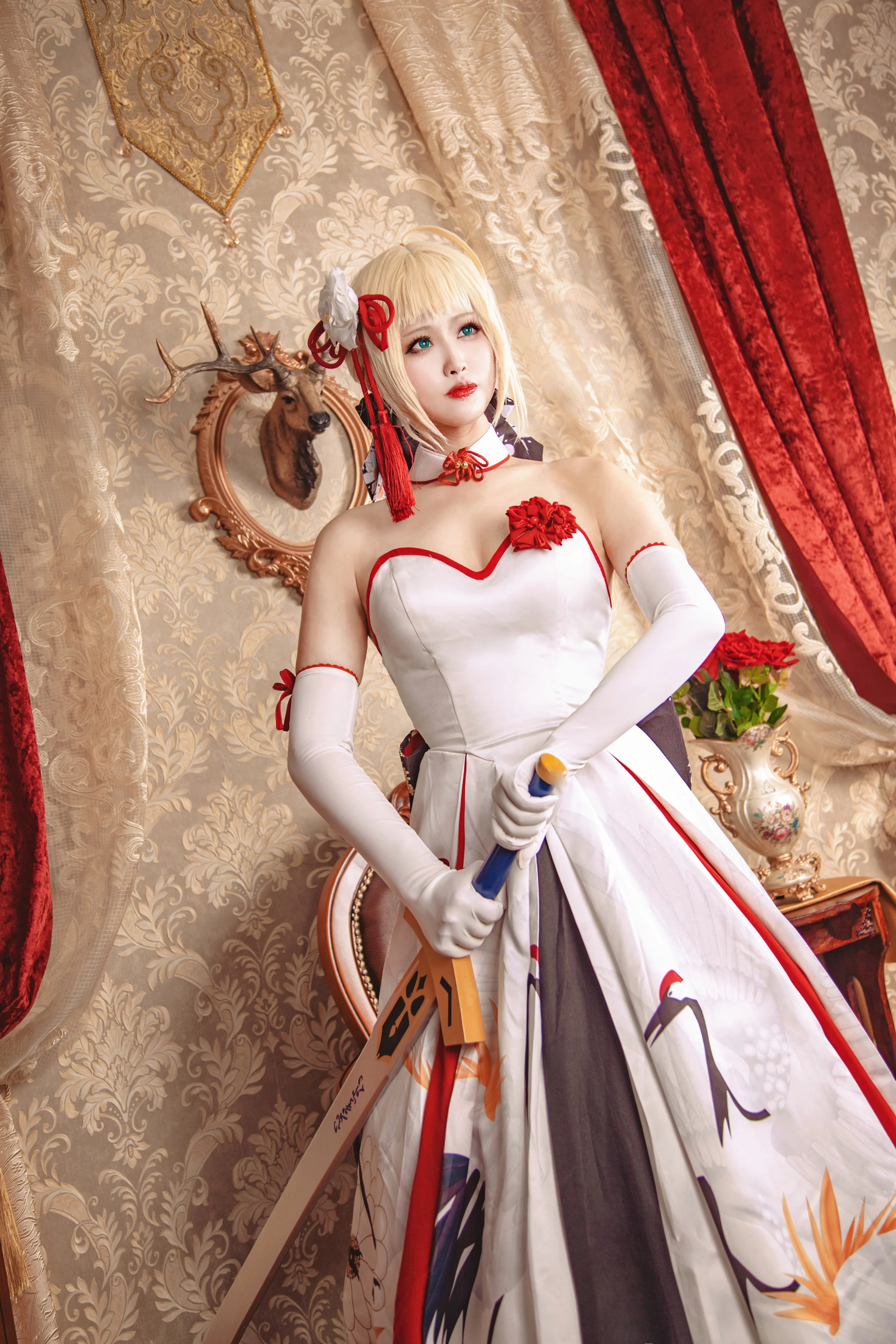 saber 仙鹤礼服 COS写真 文艺复兴 屯图新发~
