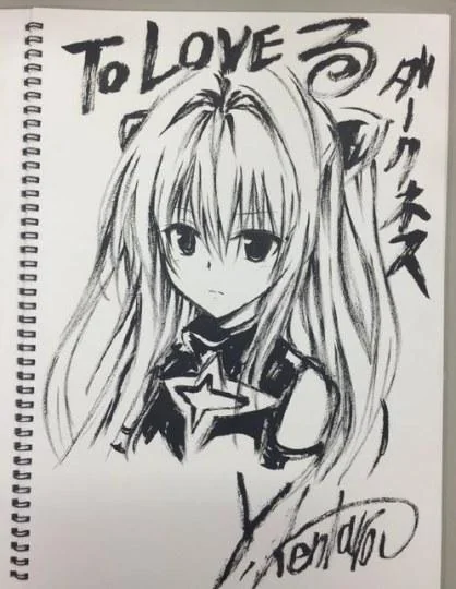 《出包王女》矢吹老湿活动现场作画｜高清图片集