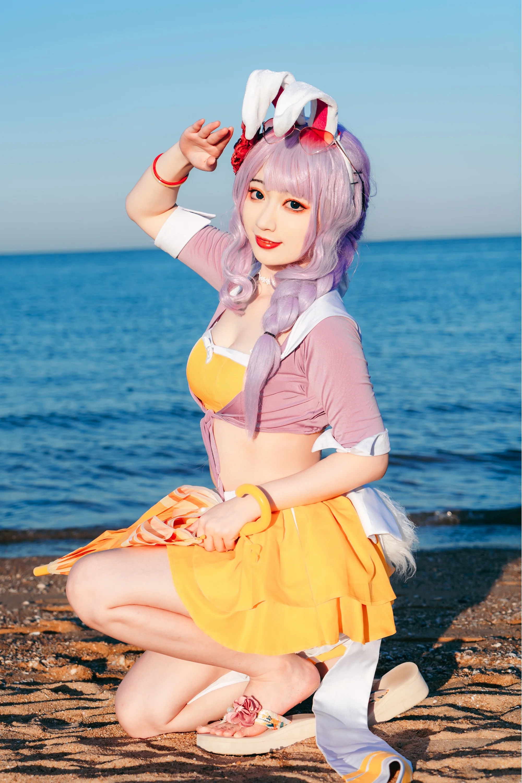 《王者荣耀》公孙离蜜橘之夏COS写真