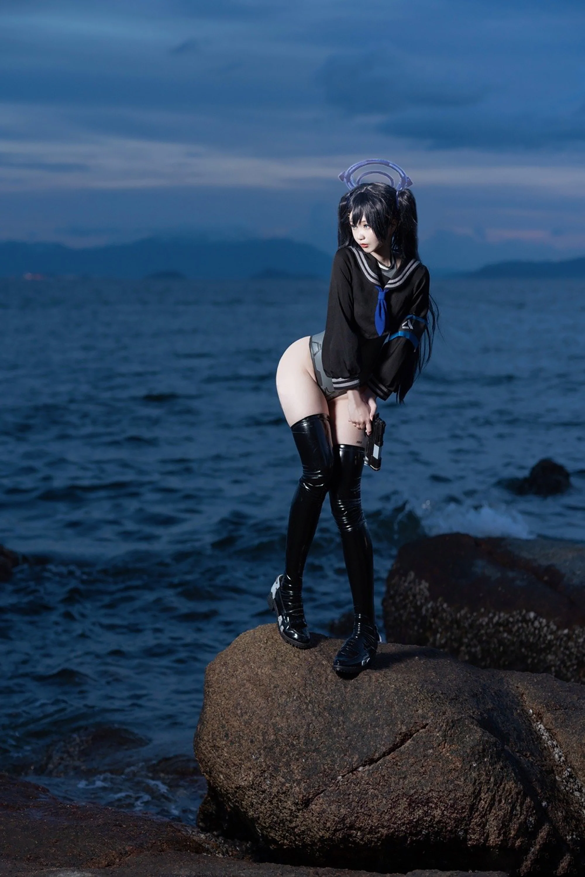 《Solarain-Colors 》 BLUE水手服 刀娘COS写真