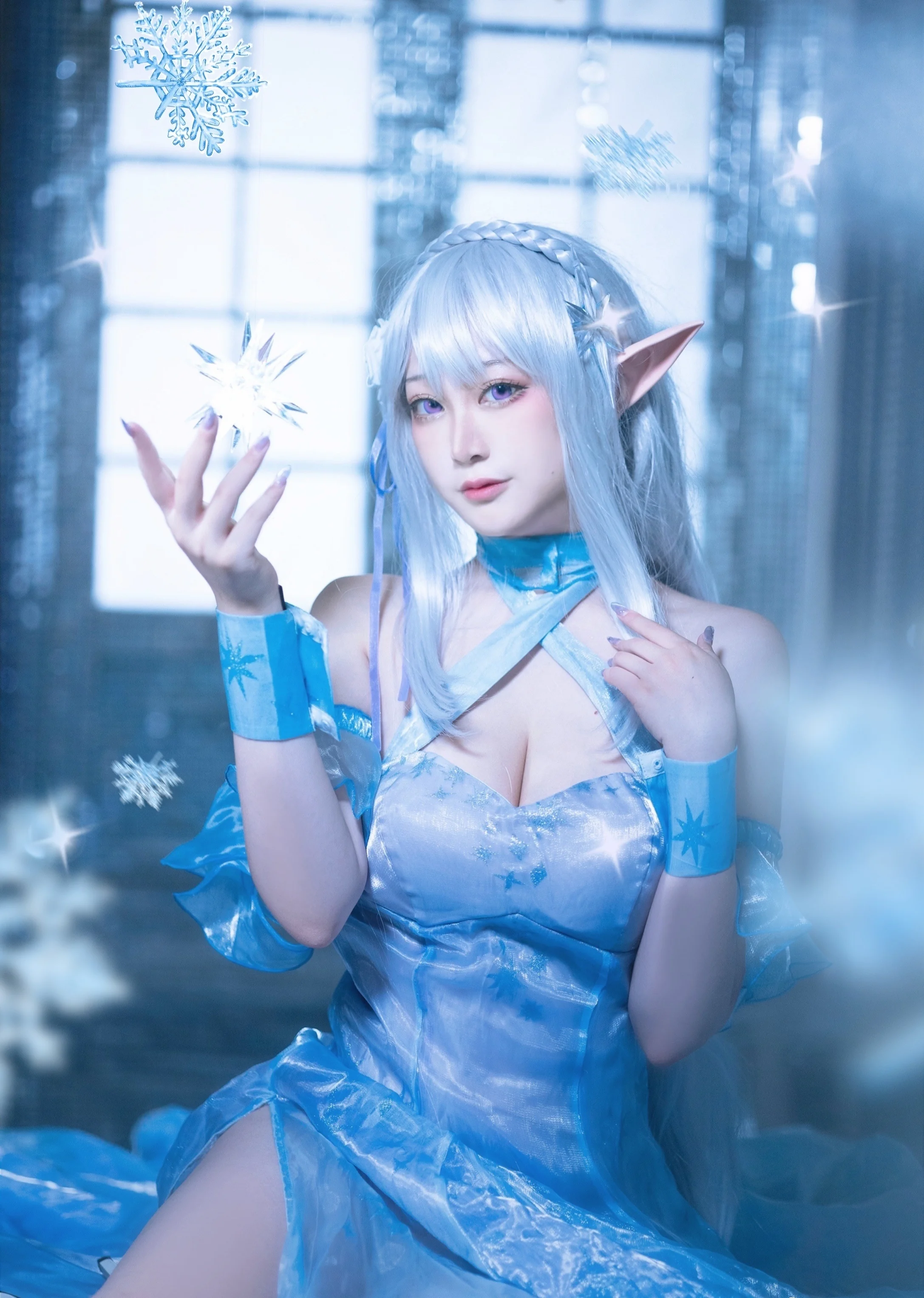 《从零开始的异世界生活》—爱蜜莉亚冰晶礼服COS写真