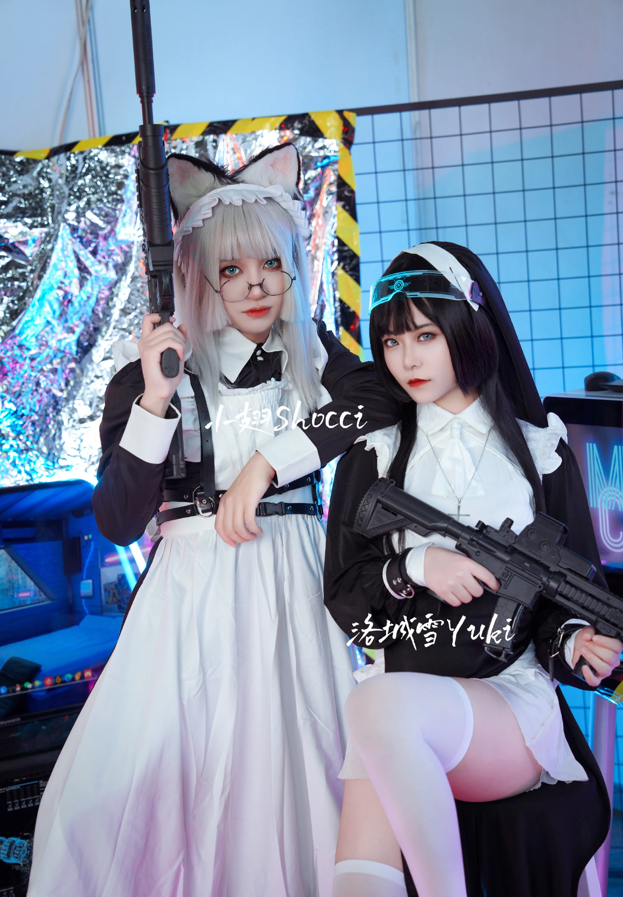 《赛博朋克2077》修女x女仆COS写真