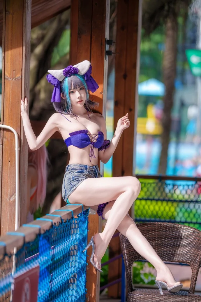 是方便玩水版柴郡猫～｜高清图片集
