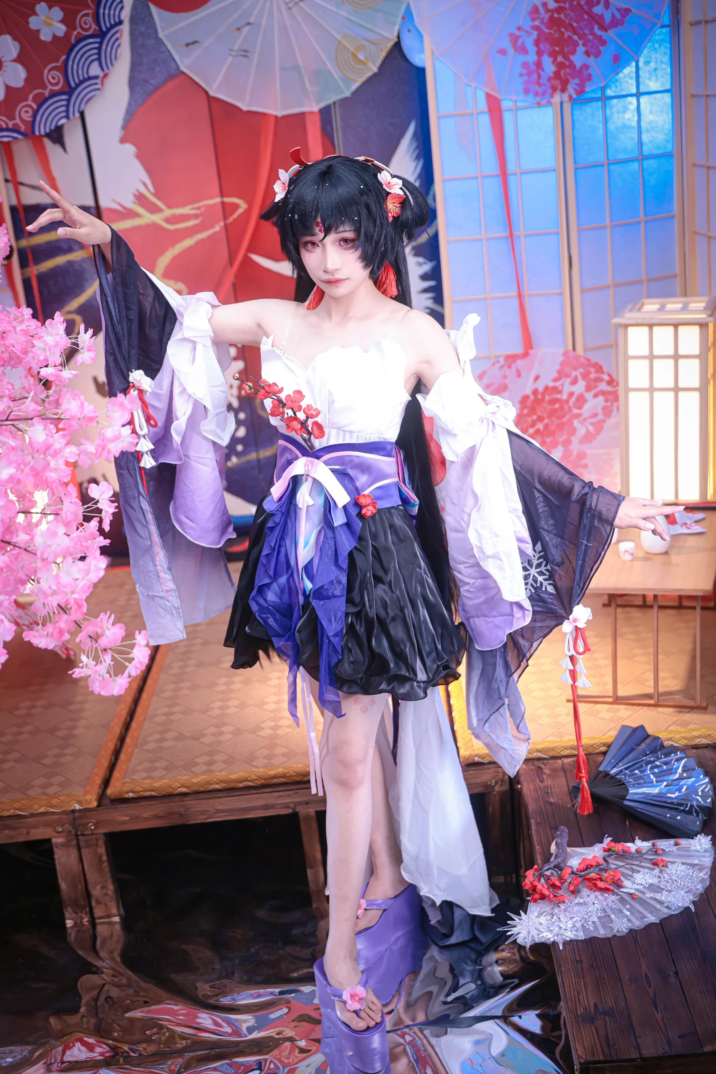 《阴阳师》不知火 疏影落雪COS写真