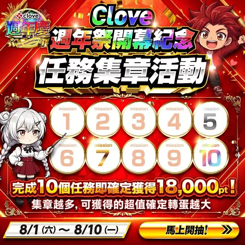寶可夢玩家衝了！線上抽卡平台《clove》四週年100億日圓點數狂抽猛送，超過300%回饋扭蛋登場｜高清图片集
