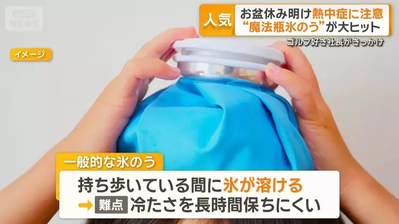 夏日防中暑對策《便攜式頸部水壺保冷瓶》該系列銷售破100萬個。最大特色就是保冷16小時｜高清图片集