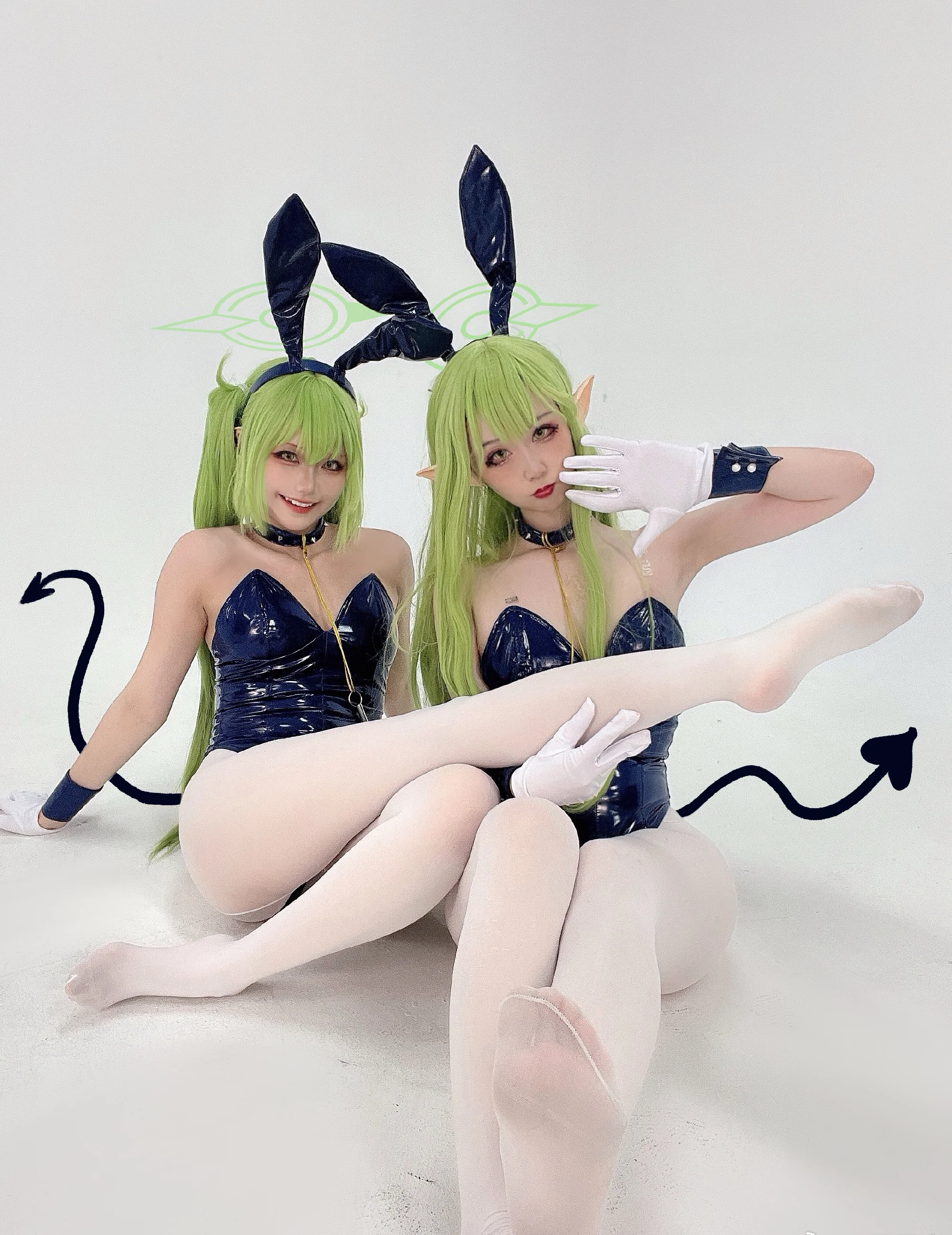 《蔚蓝档案》铁道双子兔兔COS写真
