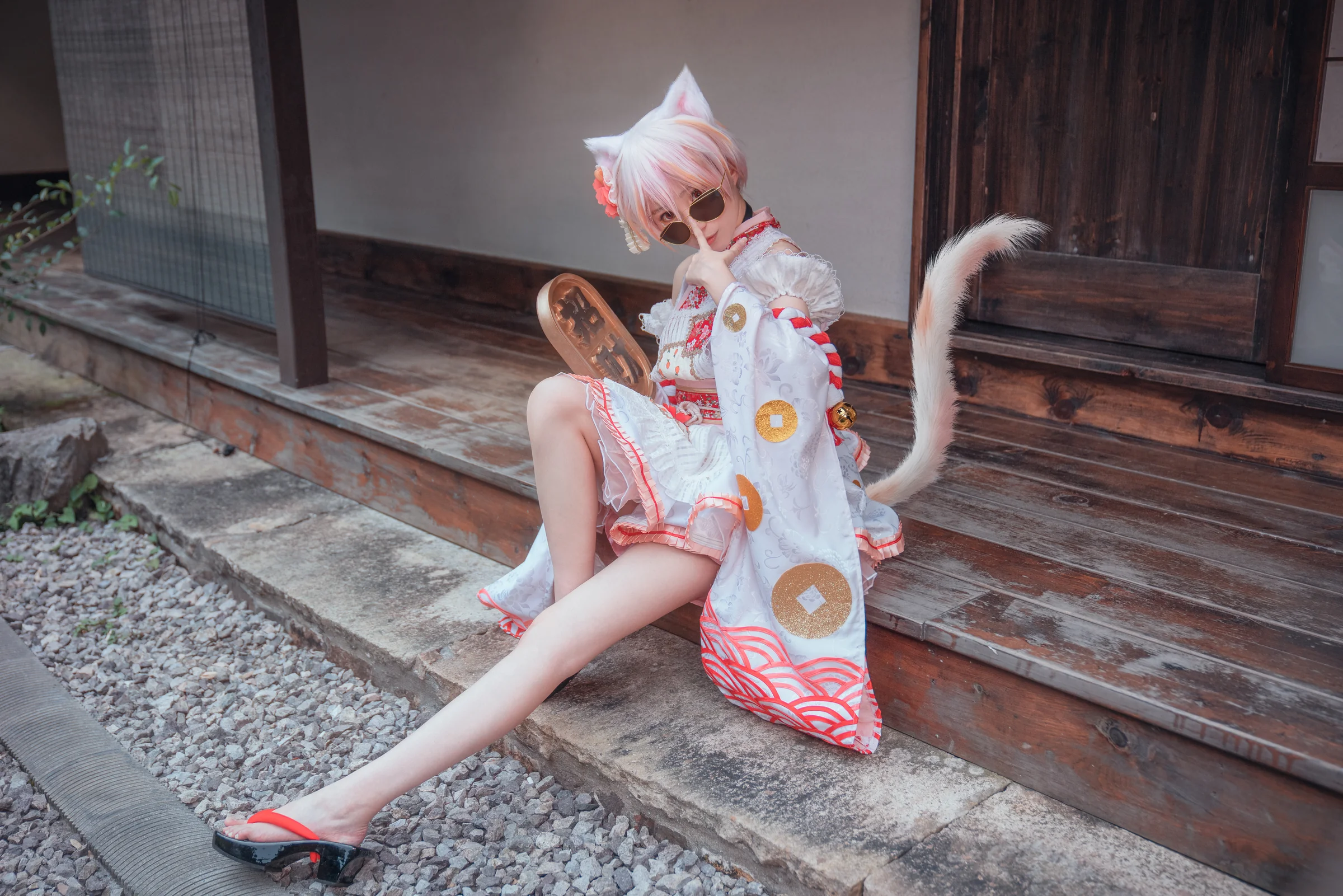 东方project豪德寺三花招财猫COS写真