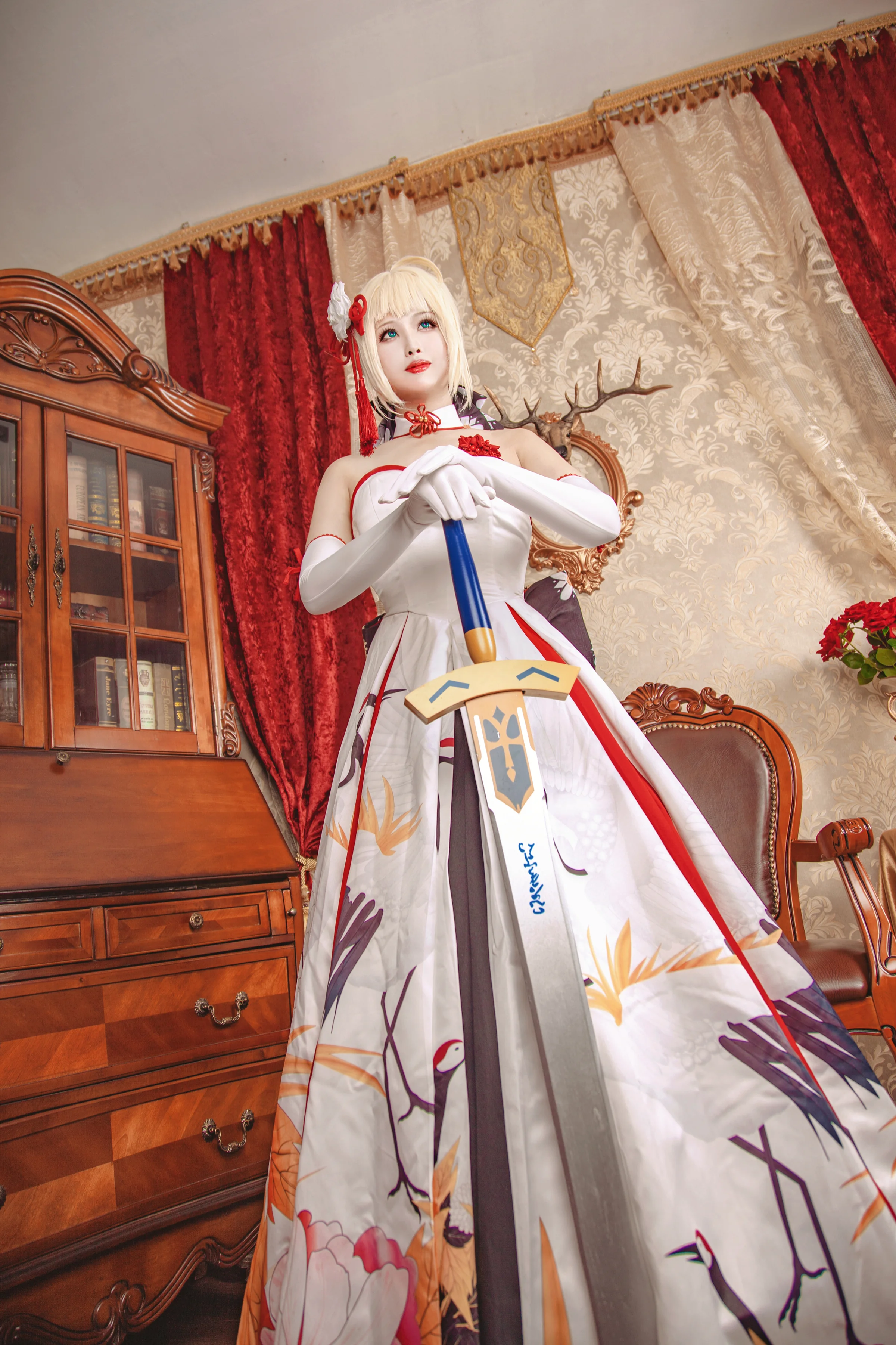 saber 仙鹤礼服 COS写真 文艺复兴 屯图新发~