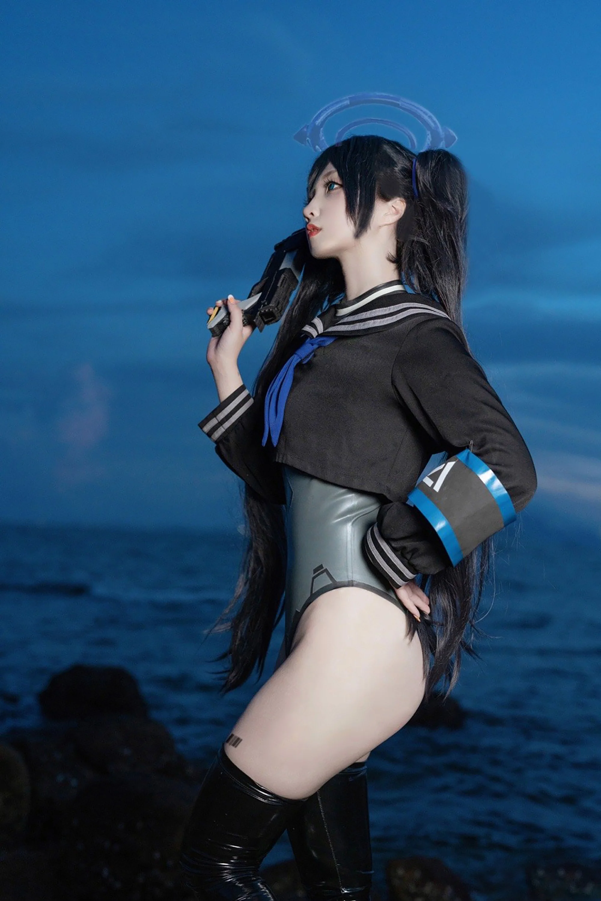 《Solarain-Colors 》 BLUE水手服 刀娘COS写真