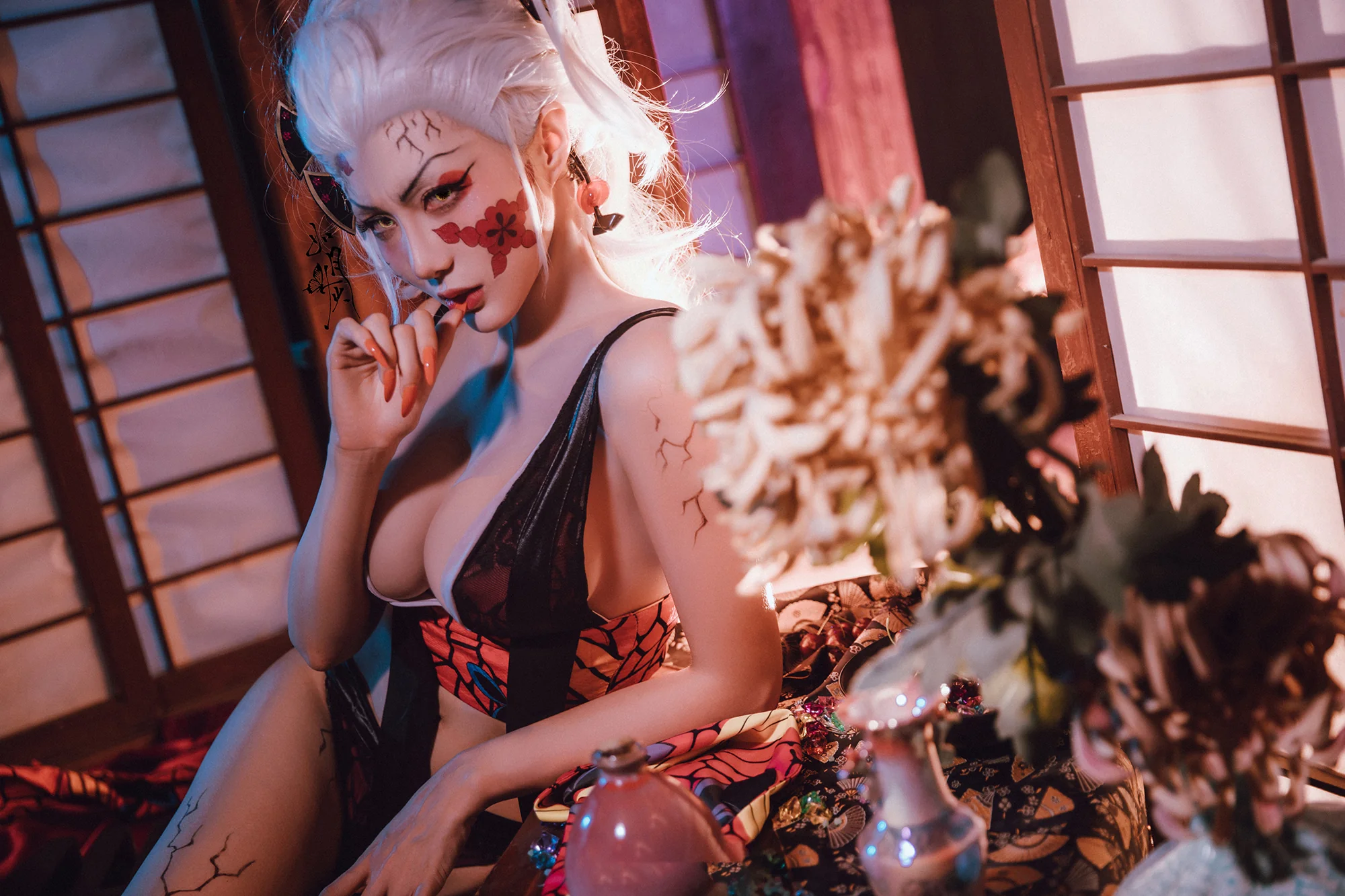 《鬼灭之刃》上弦之陆·堕姬COS写真