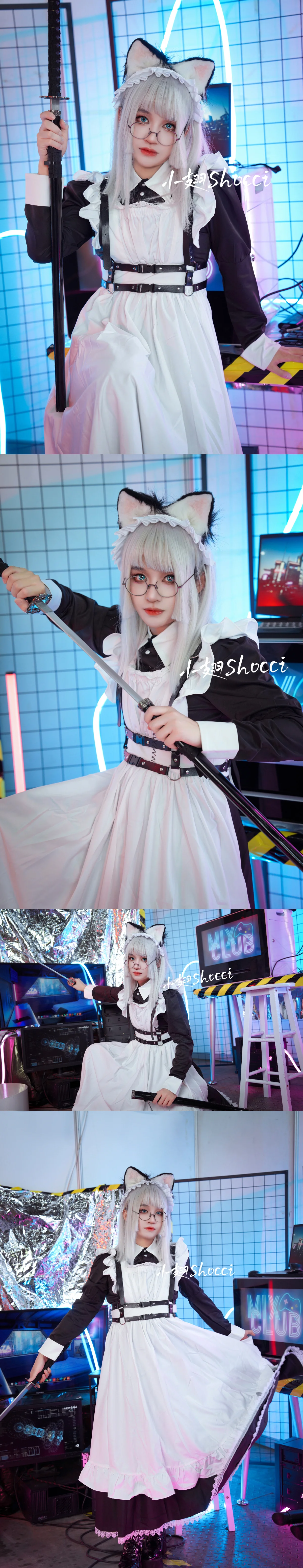 《赛博朋克2077》修女x女仆COS写真