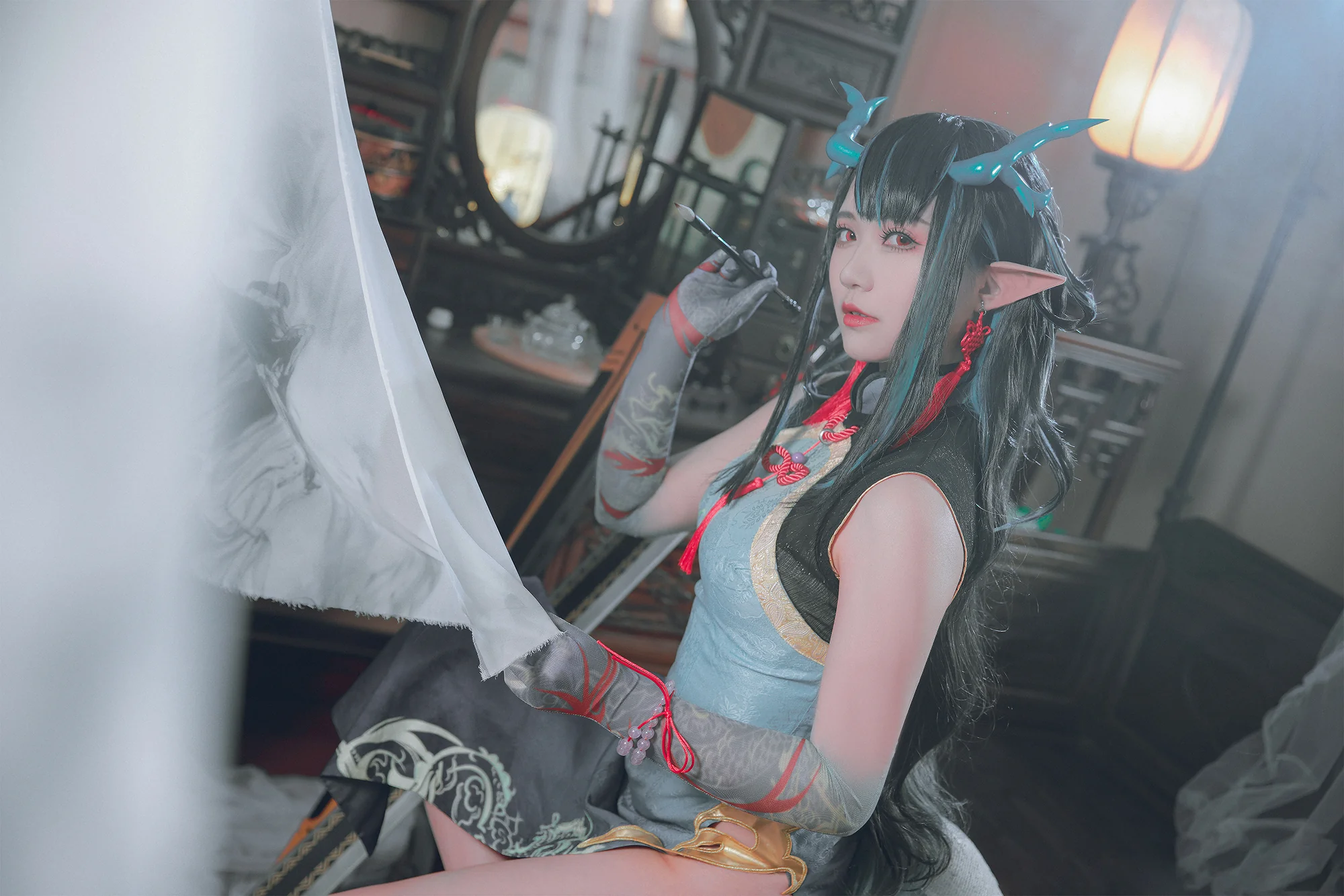 《明日方舟》夕 • 染尘烟COS写真